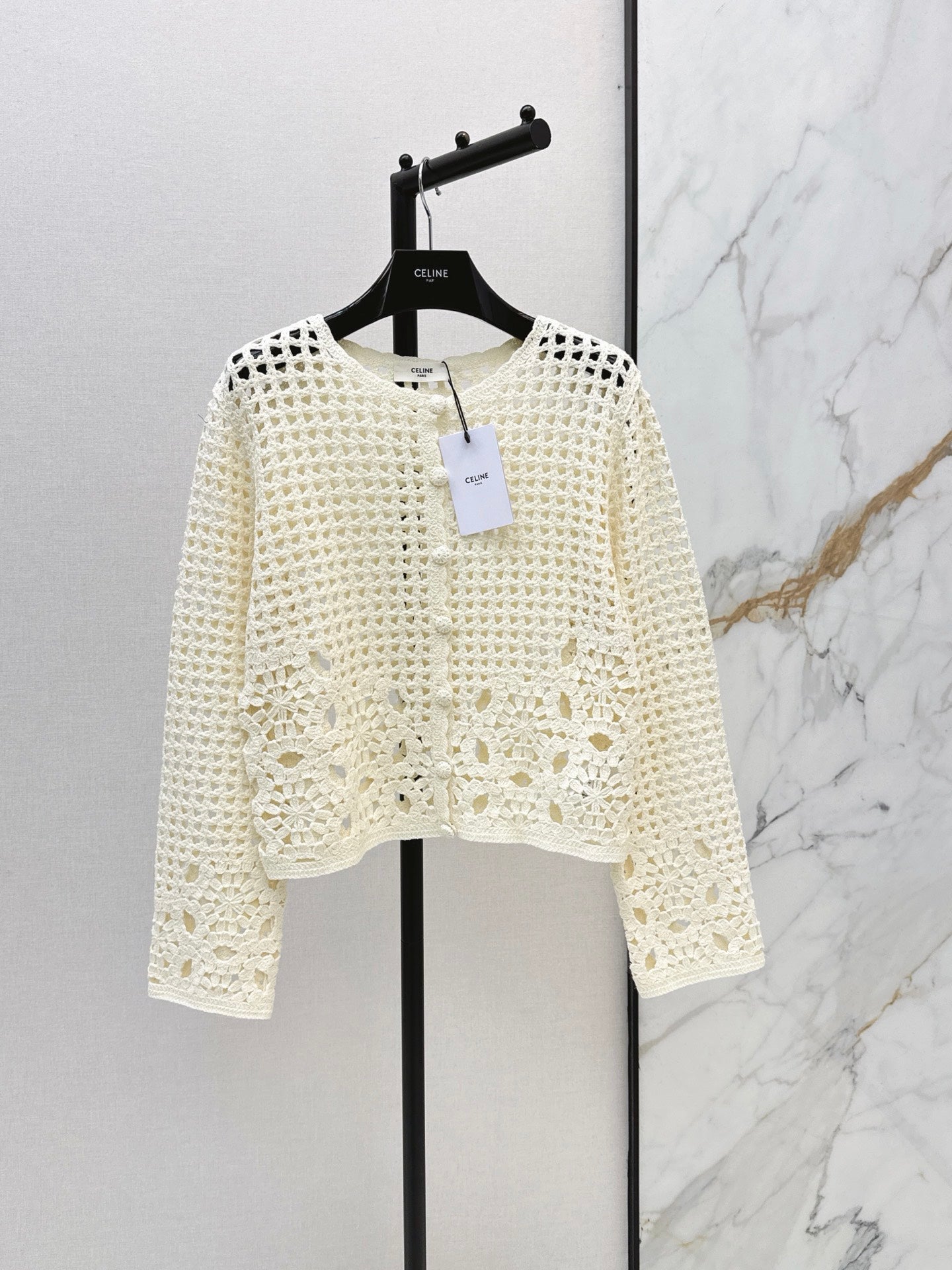 🔥Highest Quality🔥26FW New Cut-out Crochet Knit Cardigan 🖤