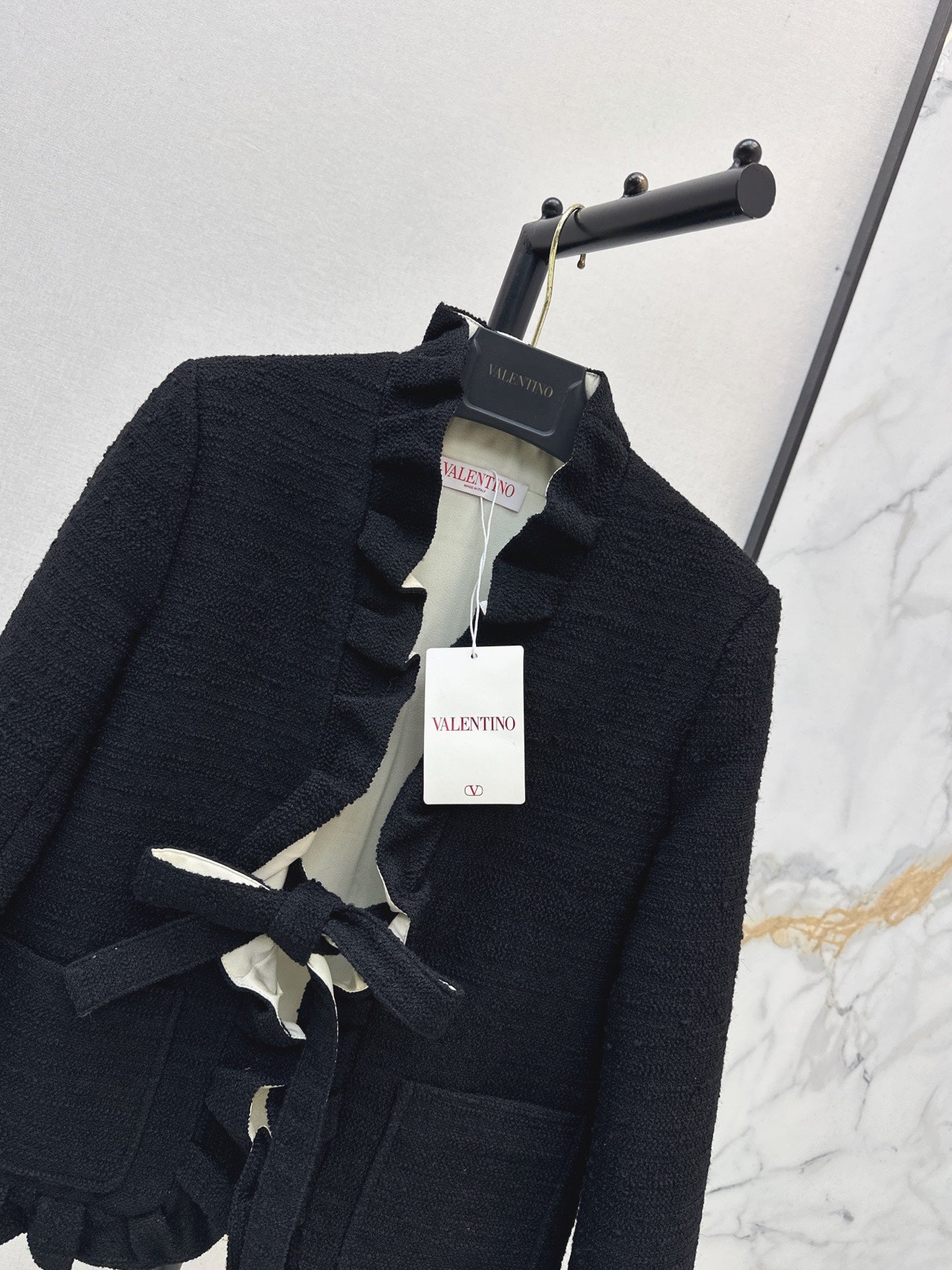 26FW New Mixed-Color Ruffled Cardigan-Style Jacket 🖤