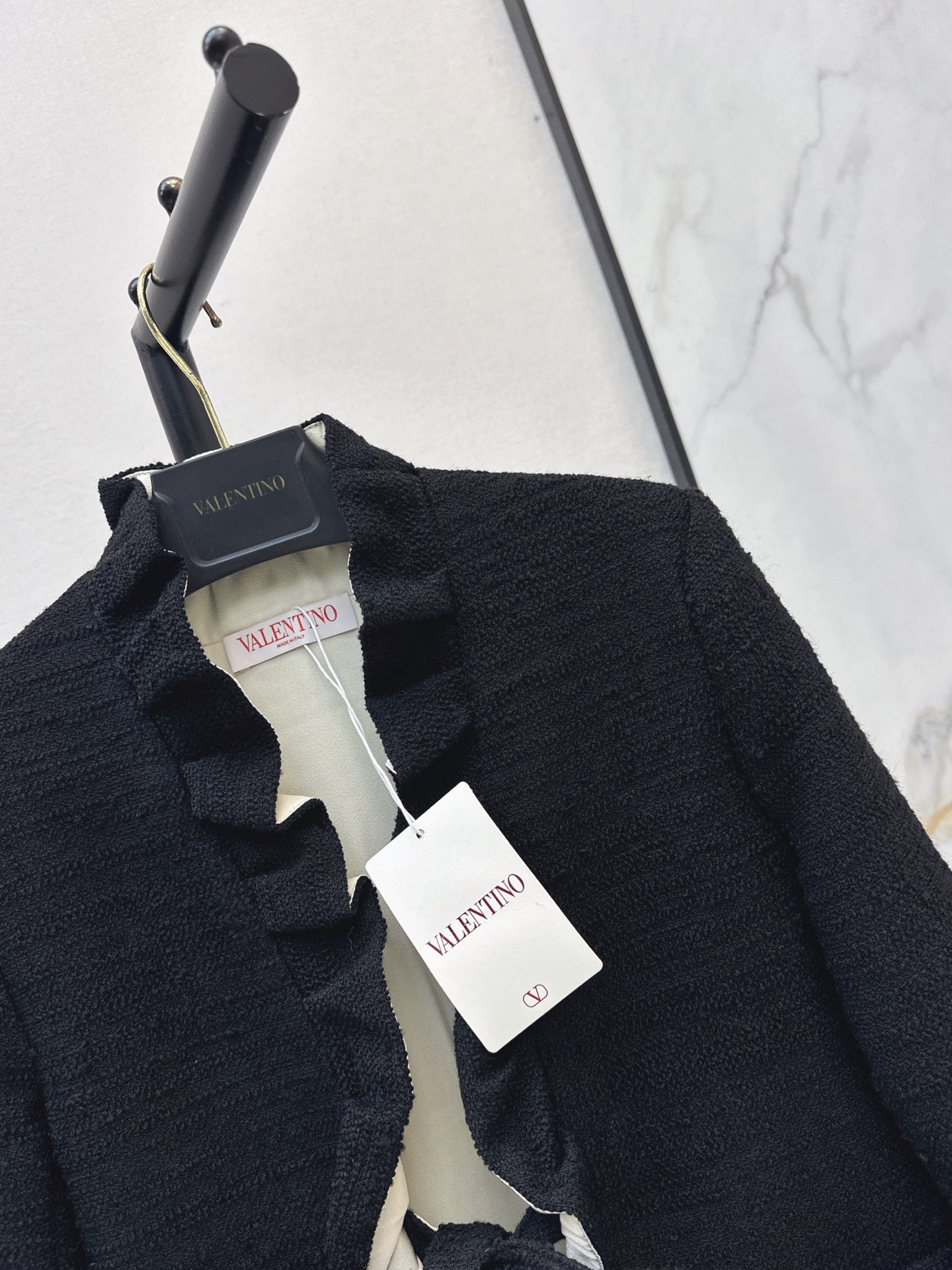26FW New Mixed-Color Ruffled Cardigan-Style Jacket 🖤