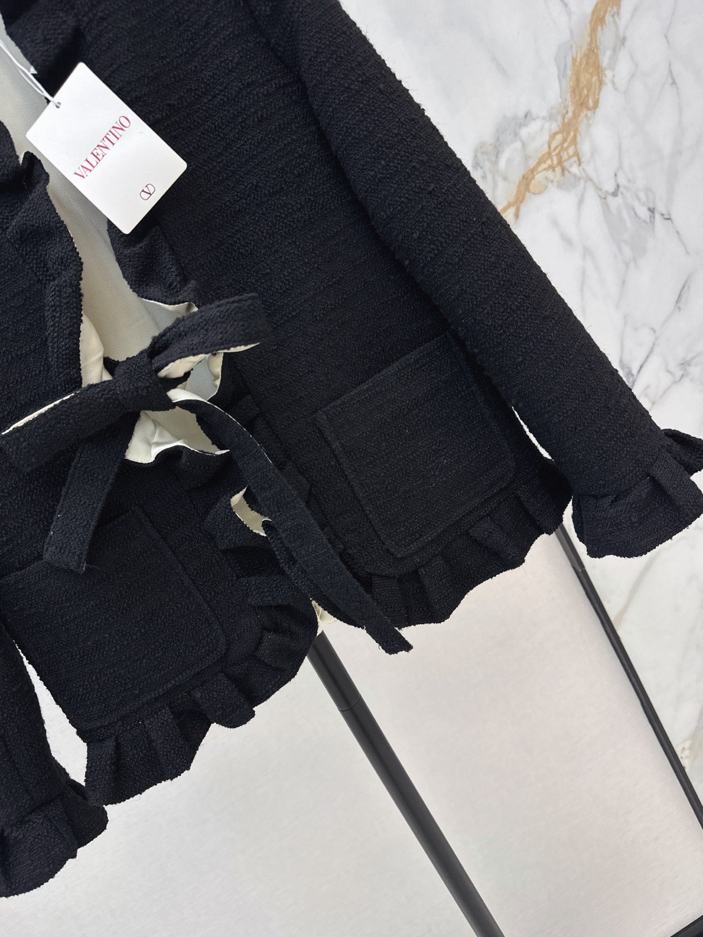 26FW New Mixed-Color Ruffled Cardigan-Style Jacket 🖤