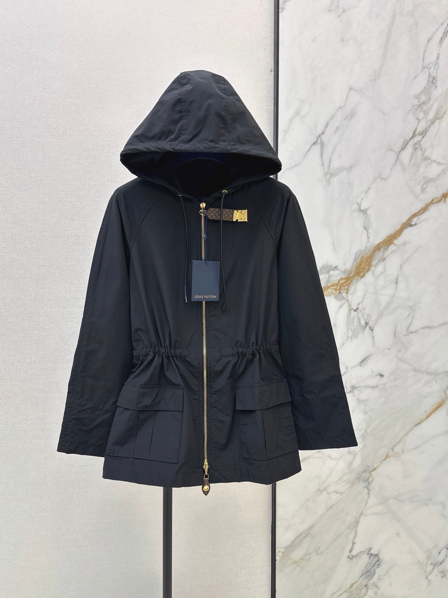 26FW New Hooded Trench Coat with Leather Tab Detail 🖤