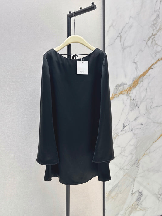 26FW New Acetate Dress with Flared Sleeves 🖤