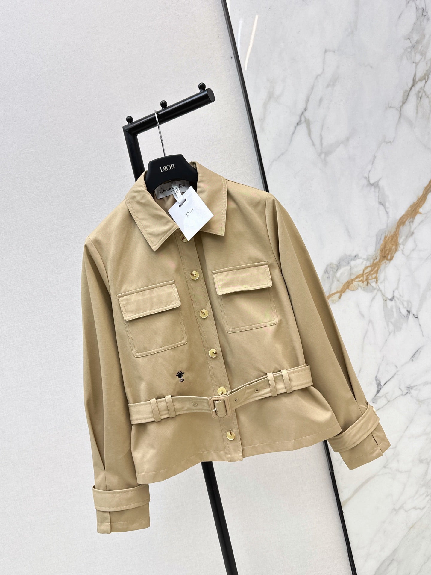 26FW New Cropped Trench Coat with Cinched-Waist Design 🖤