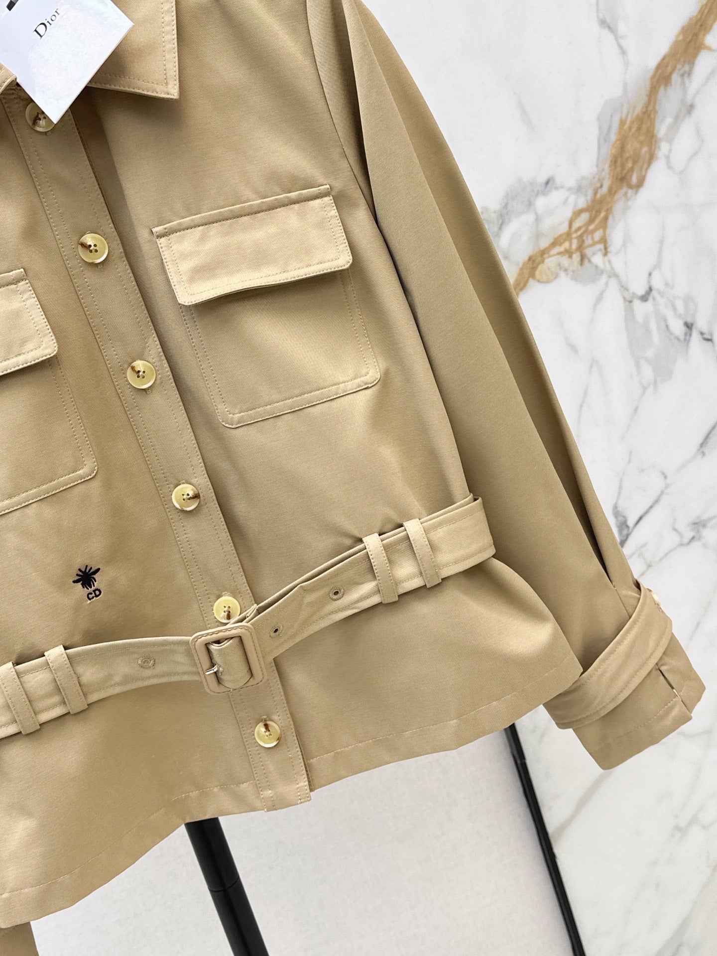 26FW New Cropped Trench Coat with Cinched-Waist Design 🖤