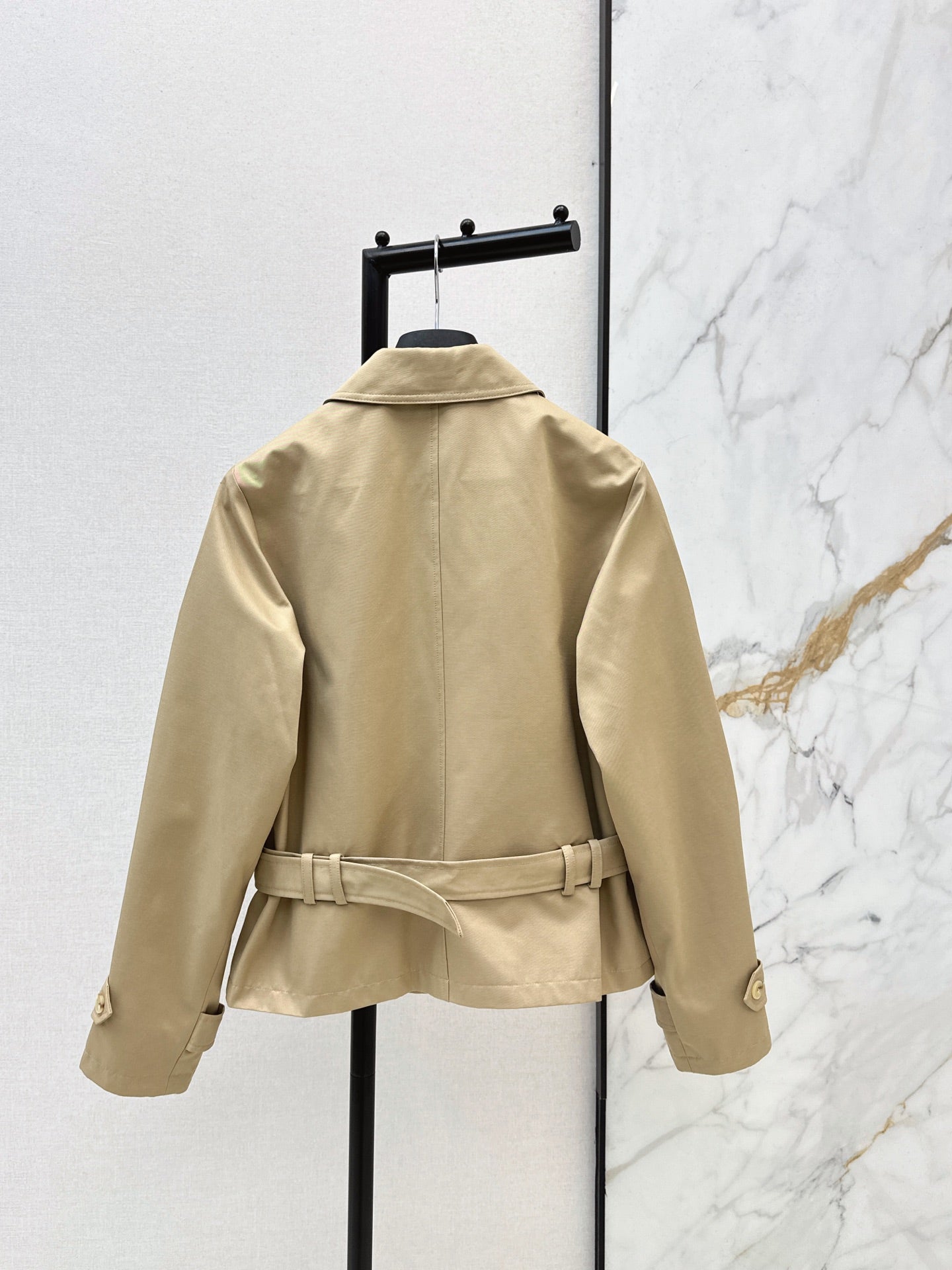 26FW New Cropped Trench Coat with Cinched-Waist Design 🖤
