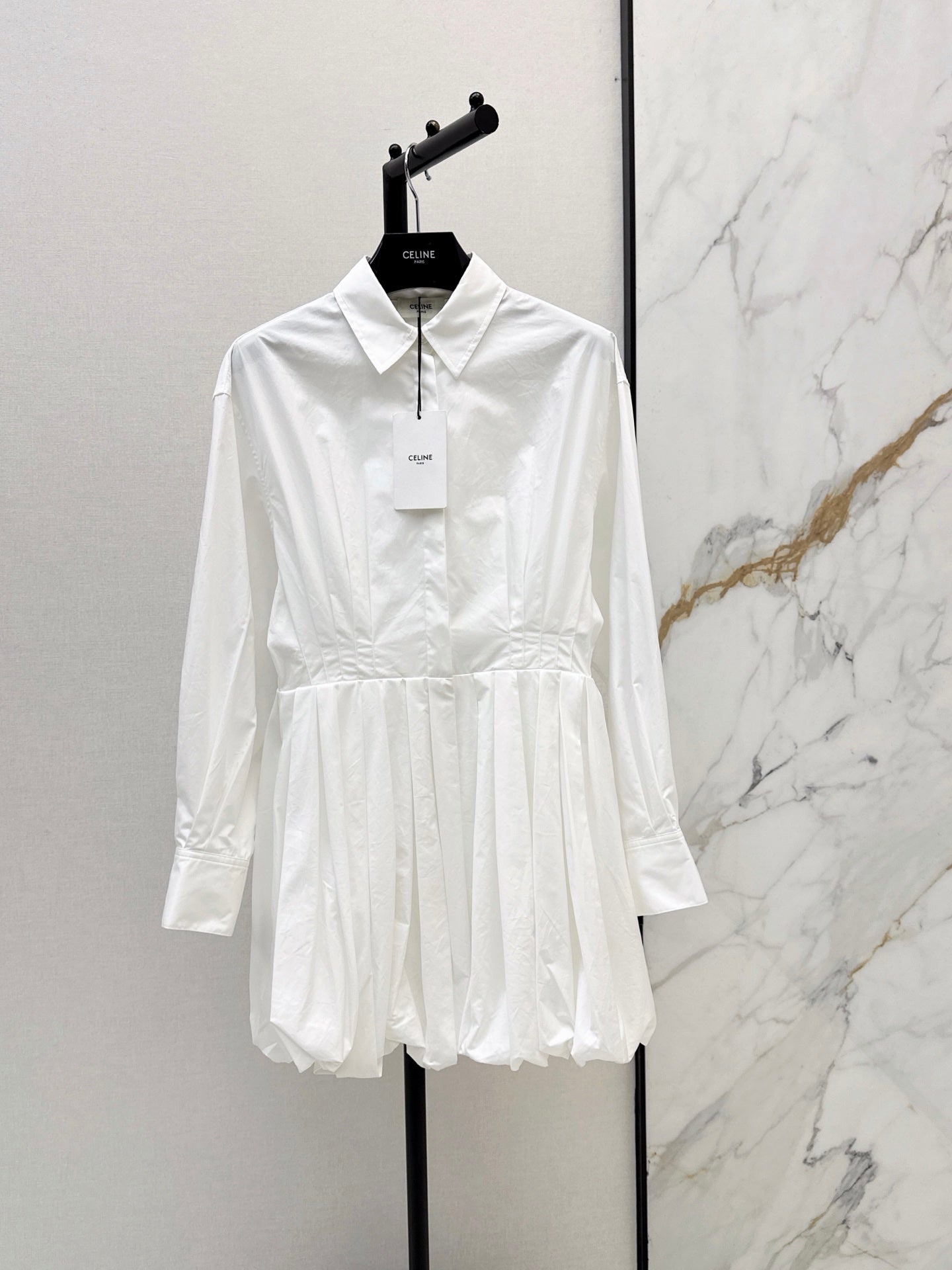 26FW New Shirt-Style Dress with Detachable Ruffled Waist Belt 🤍