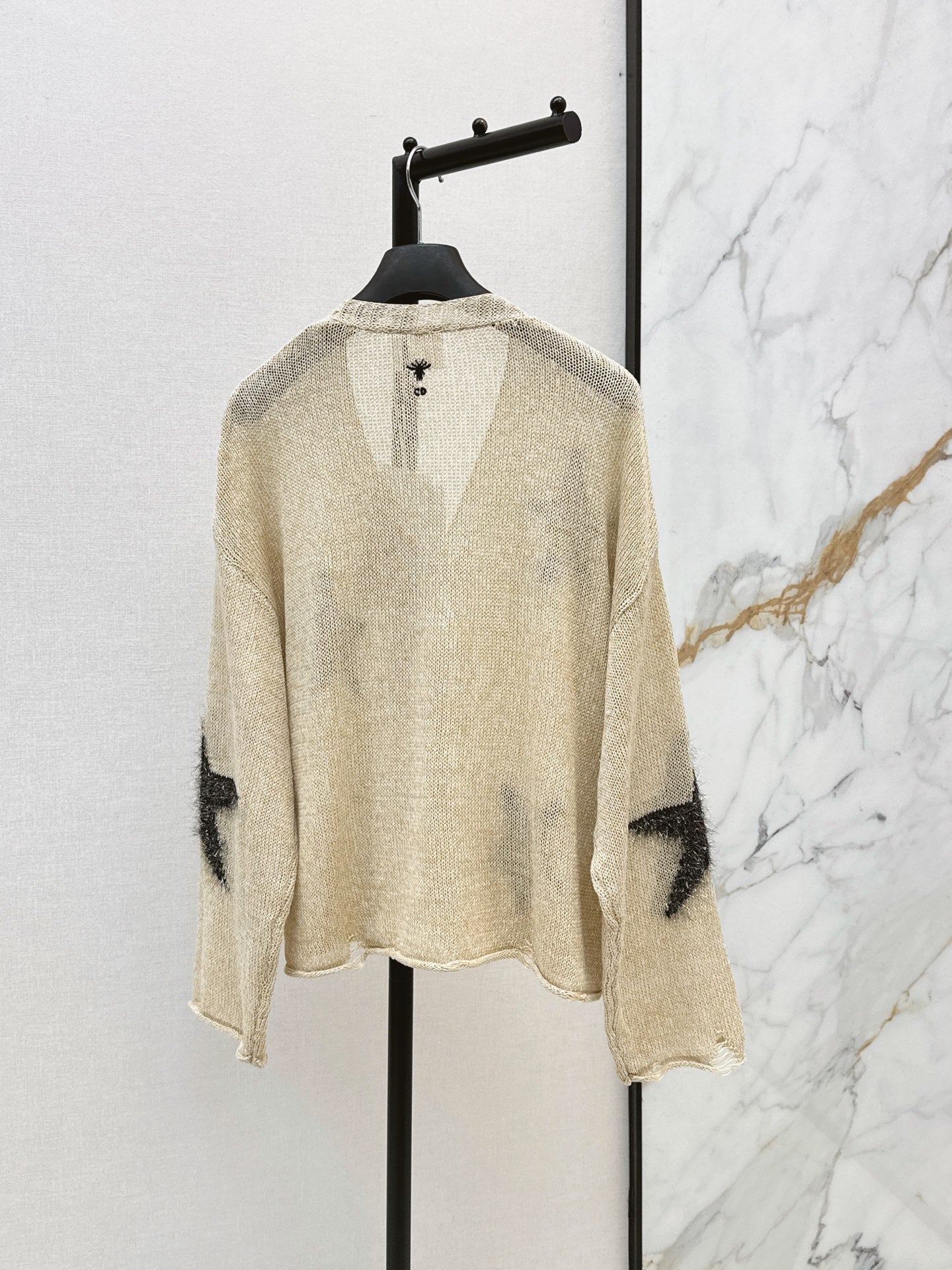 26FW New V-neck Cardigan with Jacquard Star Pattern 🤍