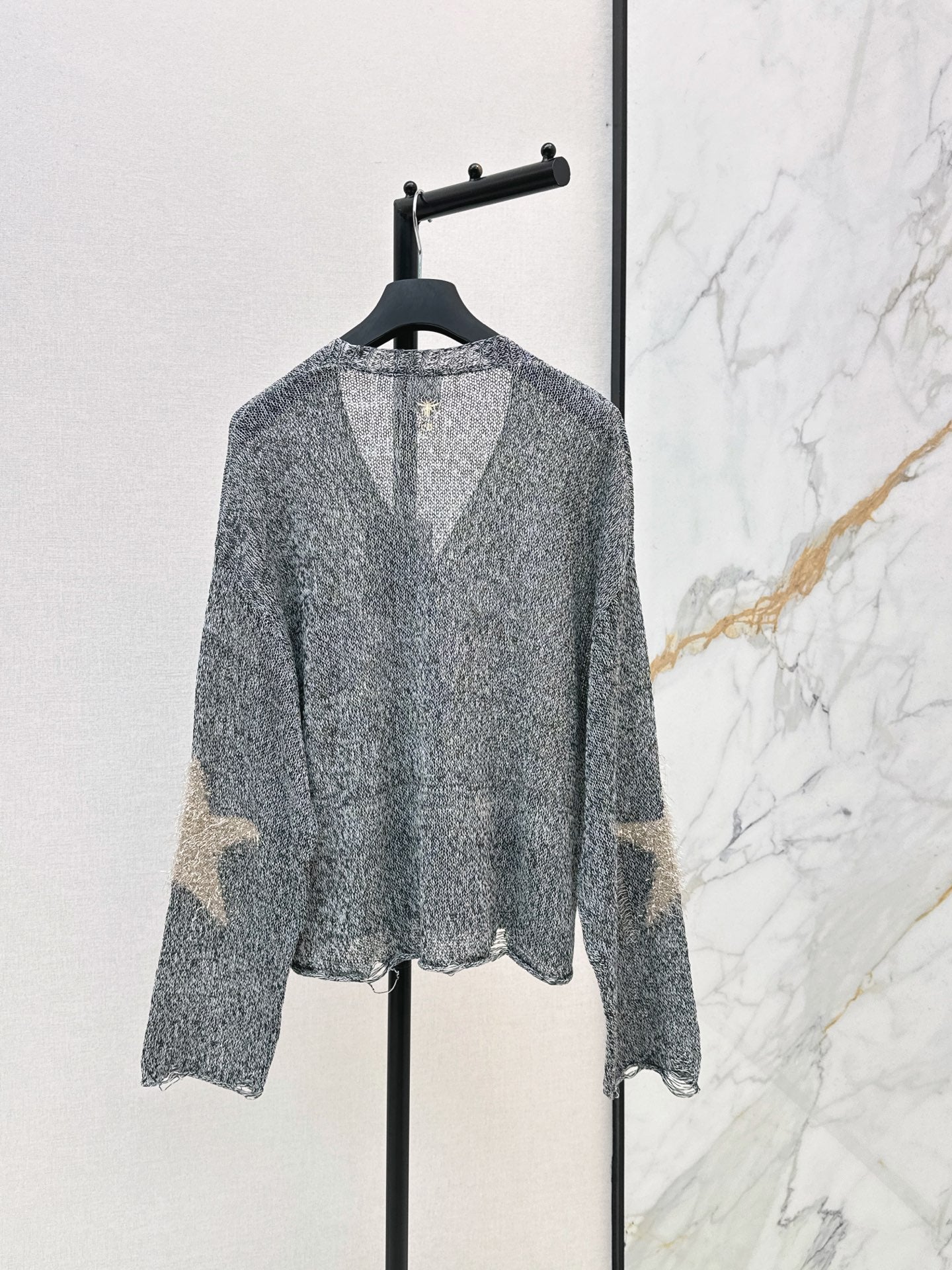 26FW New V-neck Cardigan with Jacquard Star Pattern 🤍