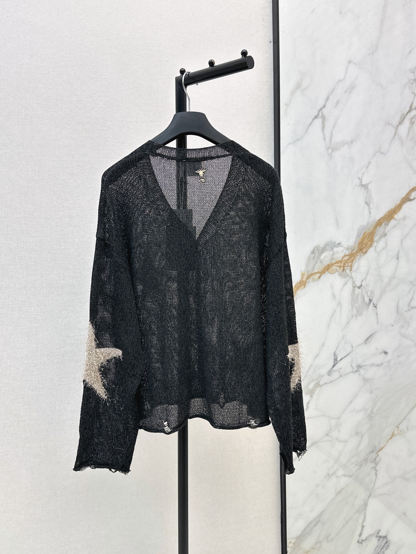 26FW New V-neck Cardigan with Jacquard Star Pattern 🤍