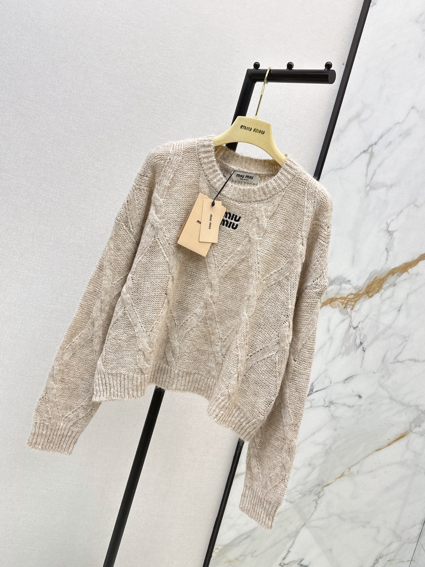 26FW New Logo Letter Embroidery Crewneck Sweater 🩶