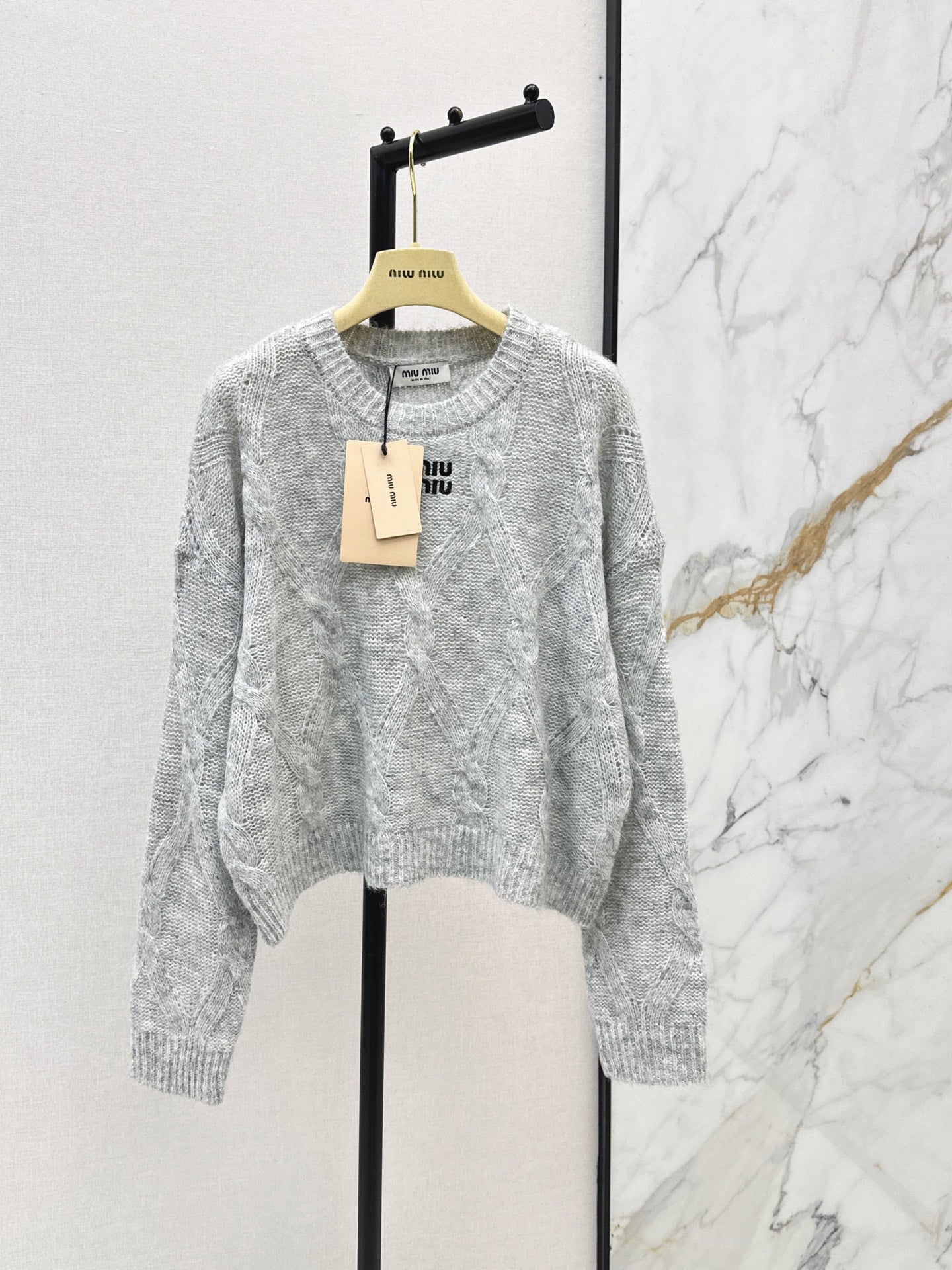 26FW New Logo Letter Embroidery Crewneck Sweater 🩶