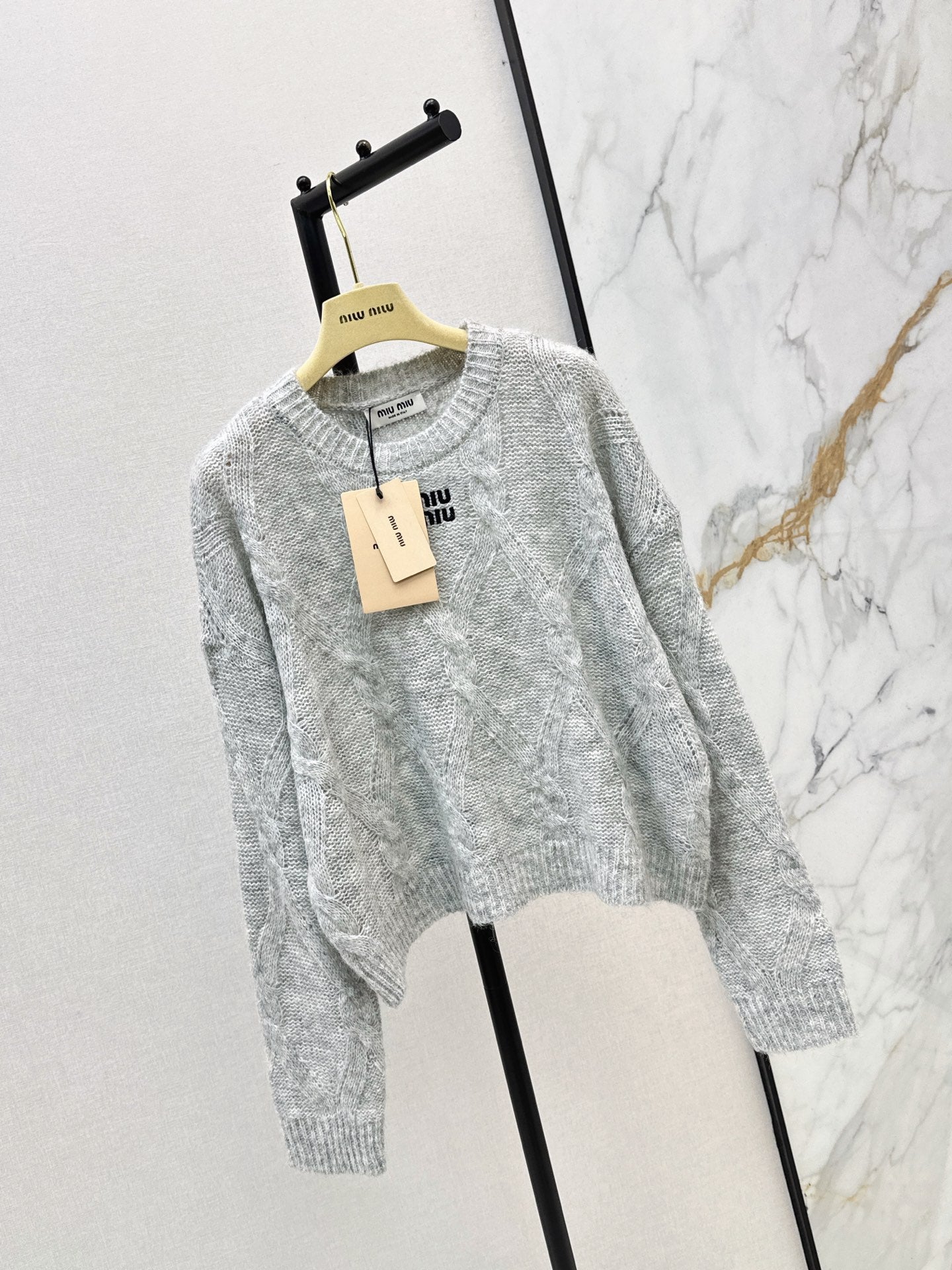 26FW New Logo Letter Embroidery Crewneck Sweater 🩶