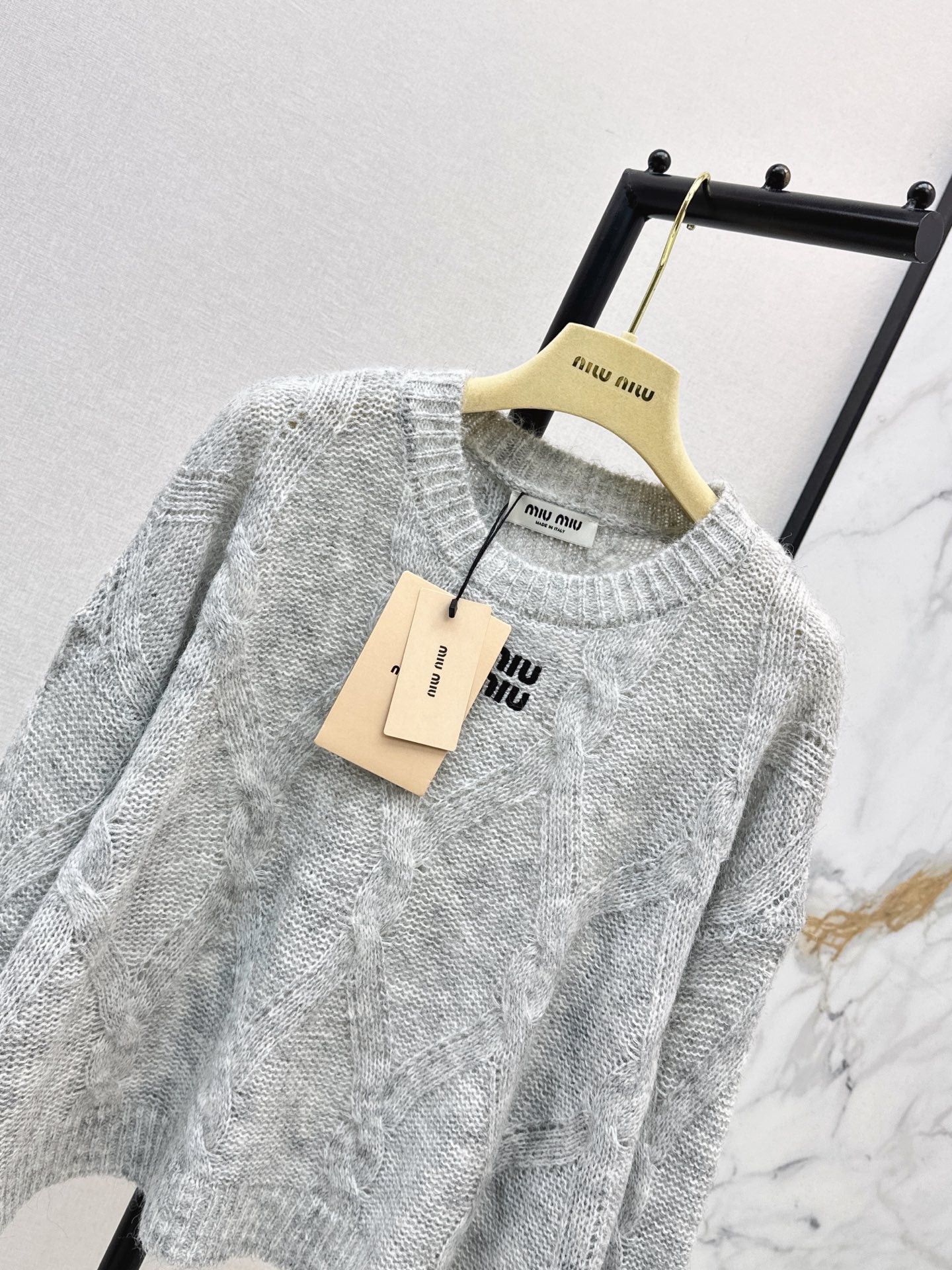 26FW New Logo Letter Embroidery Crewneck Sweater 🩶