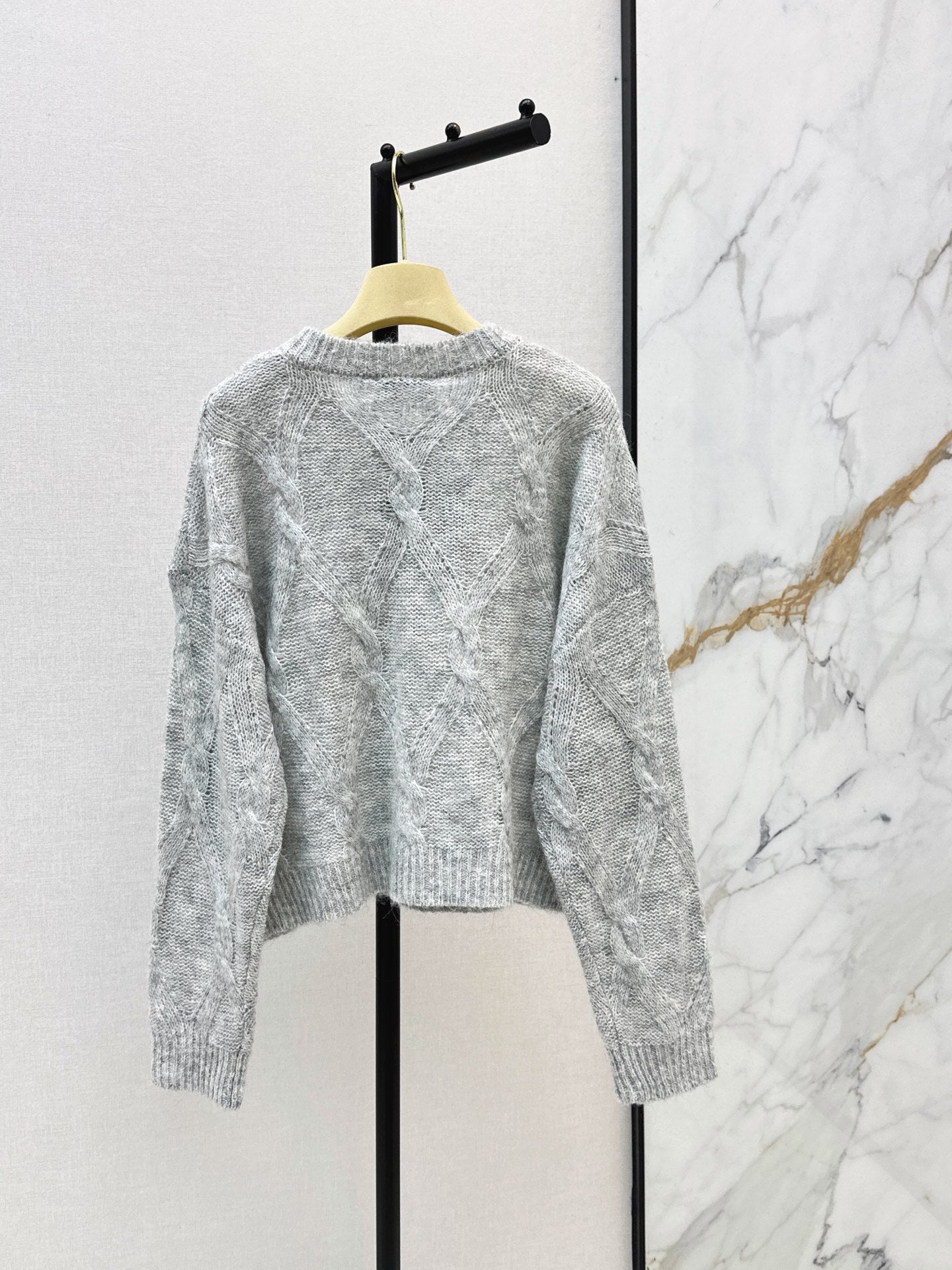 26FW New Logo Letter Embroidery Crewneck Sweater 🩶