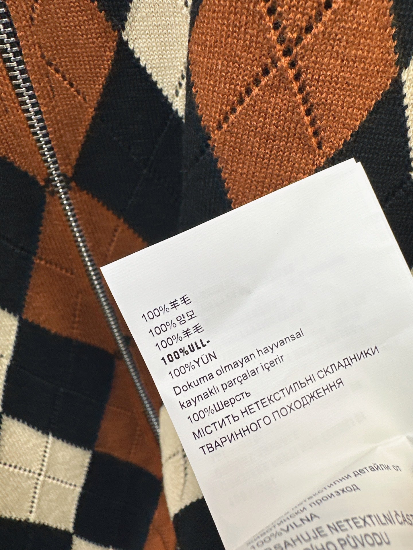 26FW New Quilted-Pattern Lapel Zip-Up Knit Cardigan 🤎