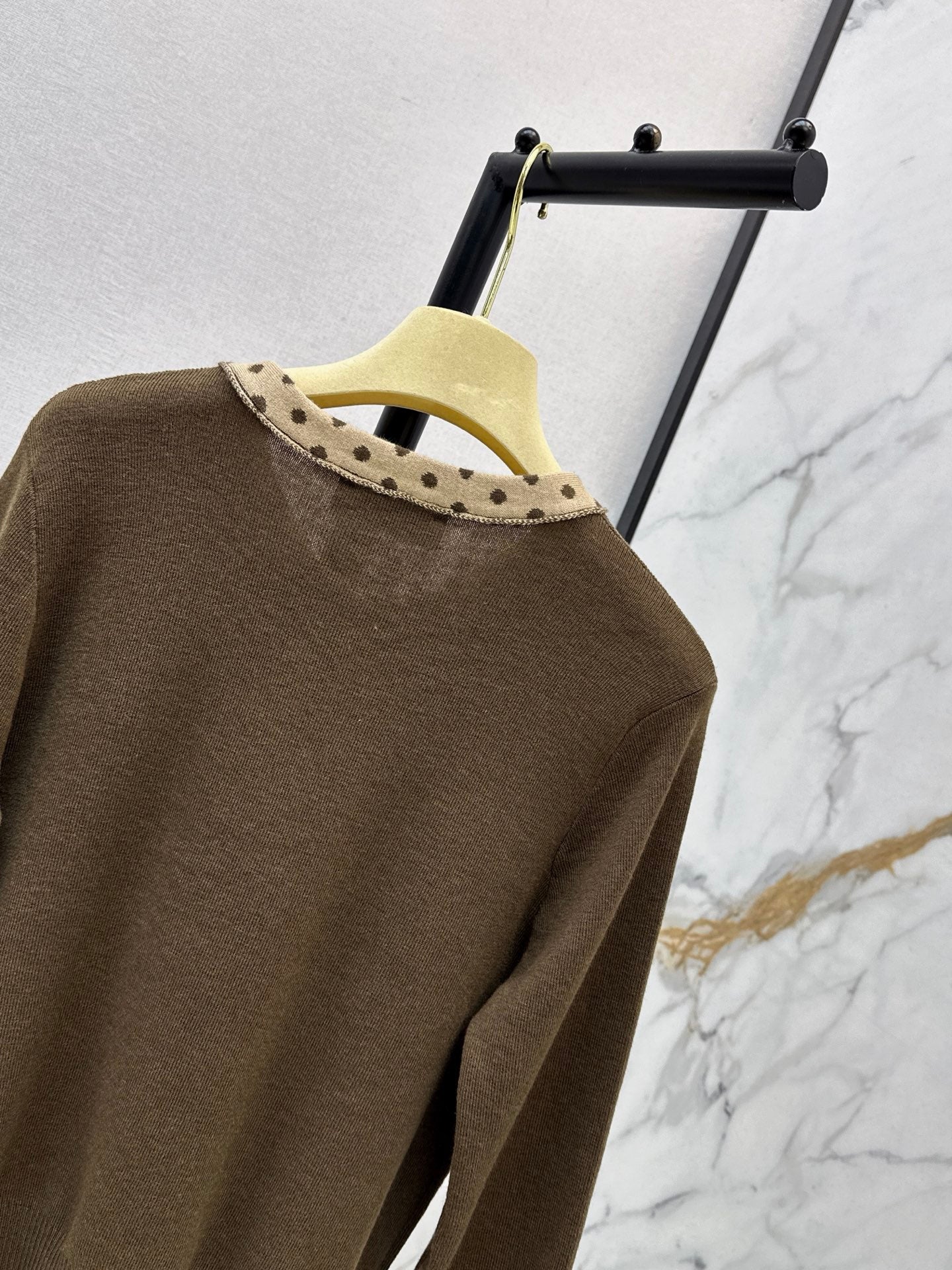 26FW New Bow-Tie V-Neck Cropped Knit Top 🩵