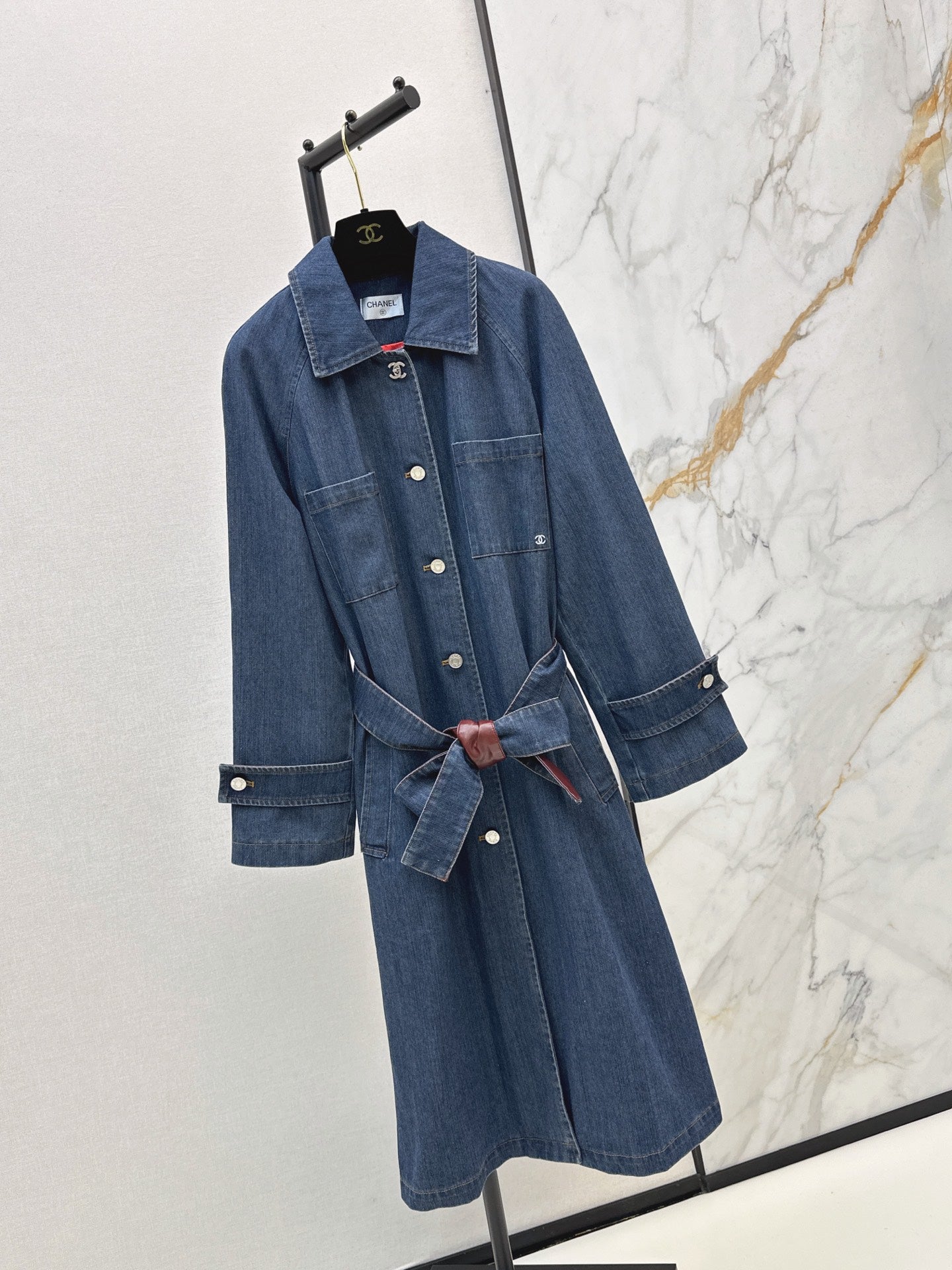 26FW New "Coco Girl" Style: Long Denim Coat 🖤