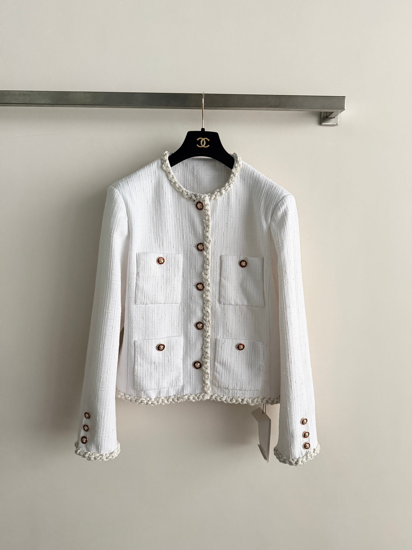 🔥Highest Quality🔥26FW New White Tweed Jacket 🤍