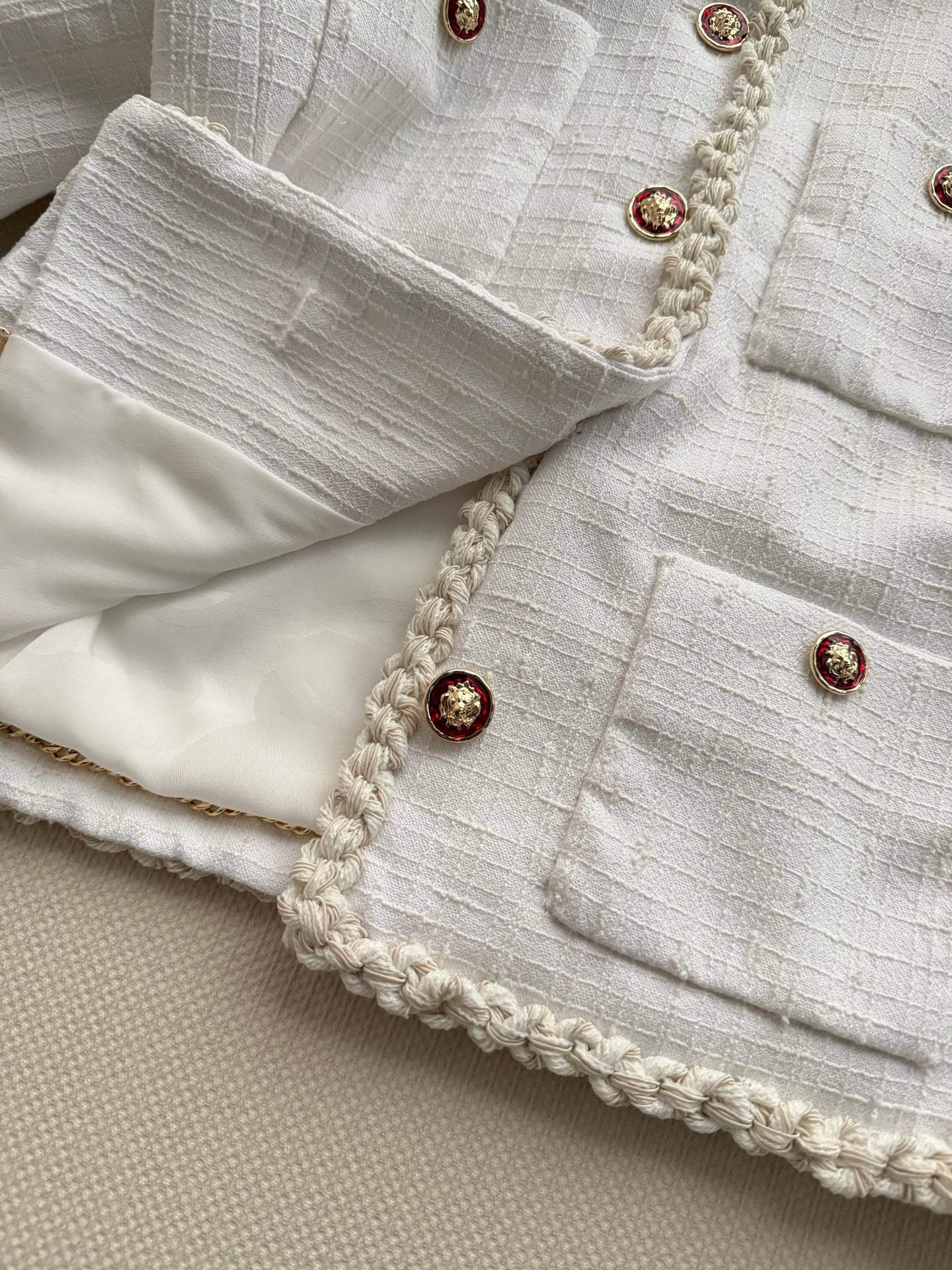 🔥Highest Quality🔥26FW New White Tweed Jacket 🤍