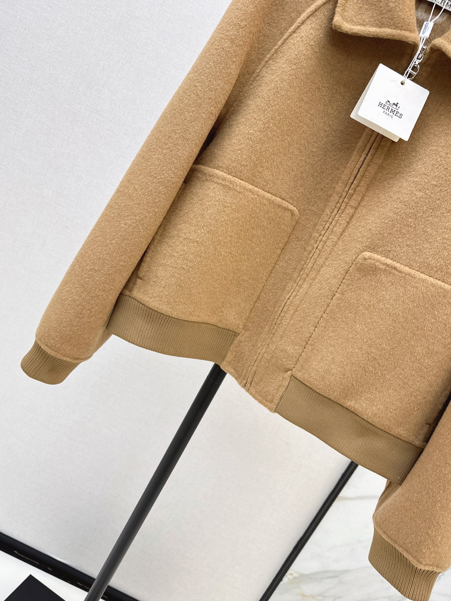 26FW New Reversible Cashmere Short Coat with Lapel 🤎