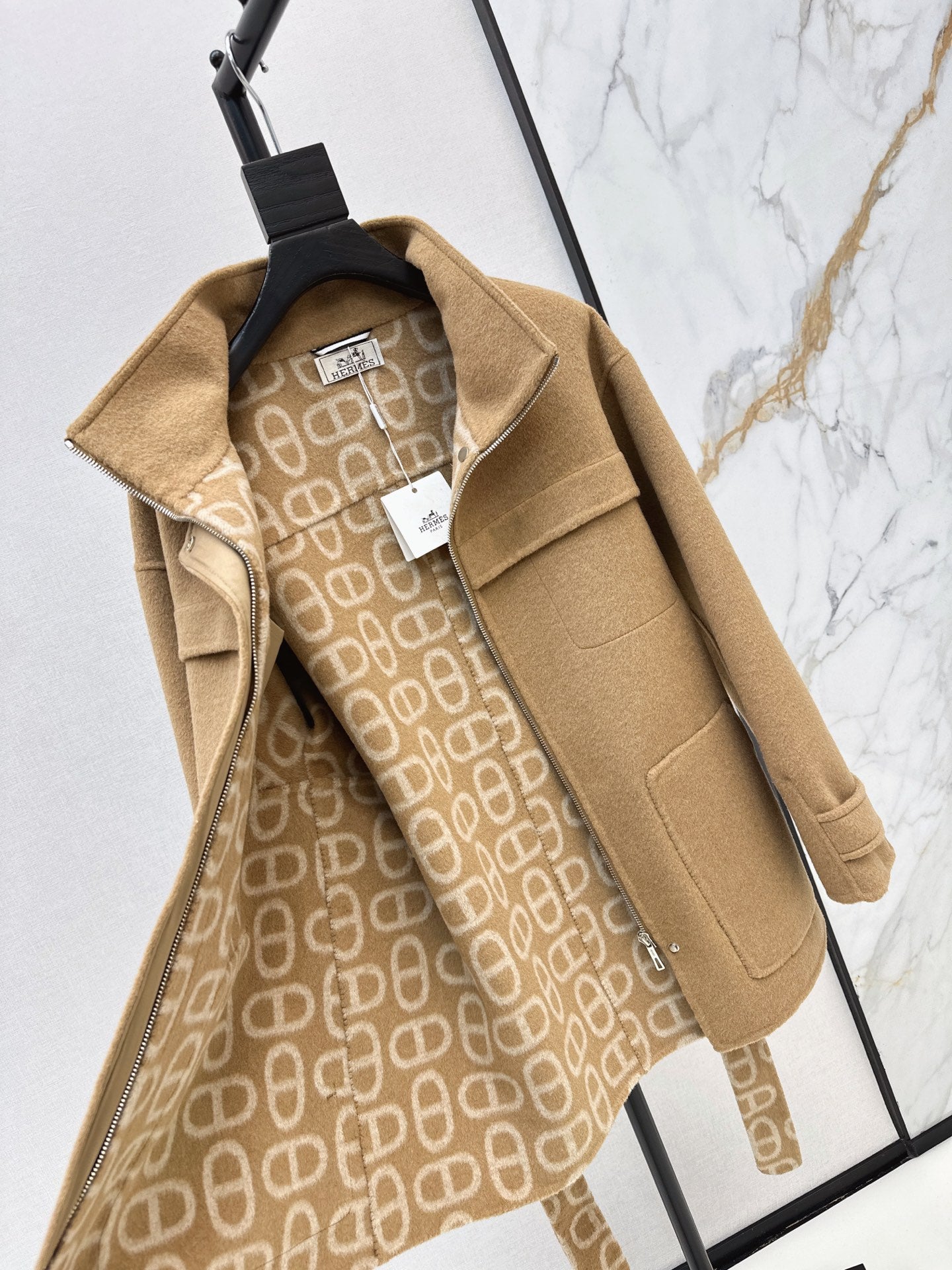 26FW New Reversible Cashmere Mid-Length Lapel Coat 🖤