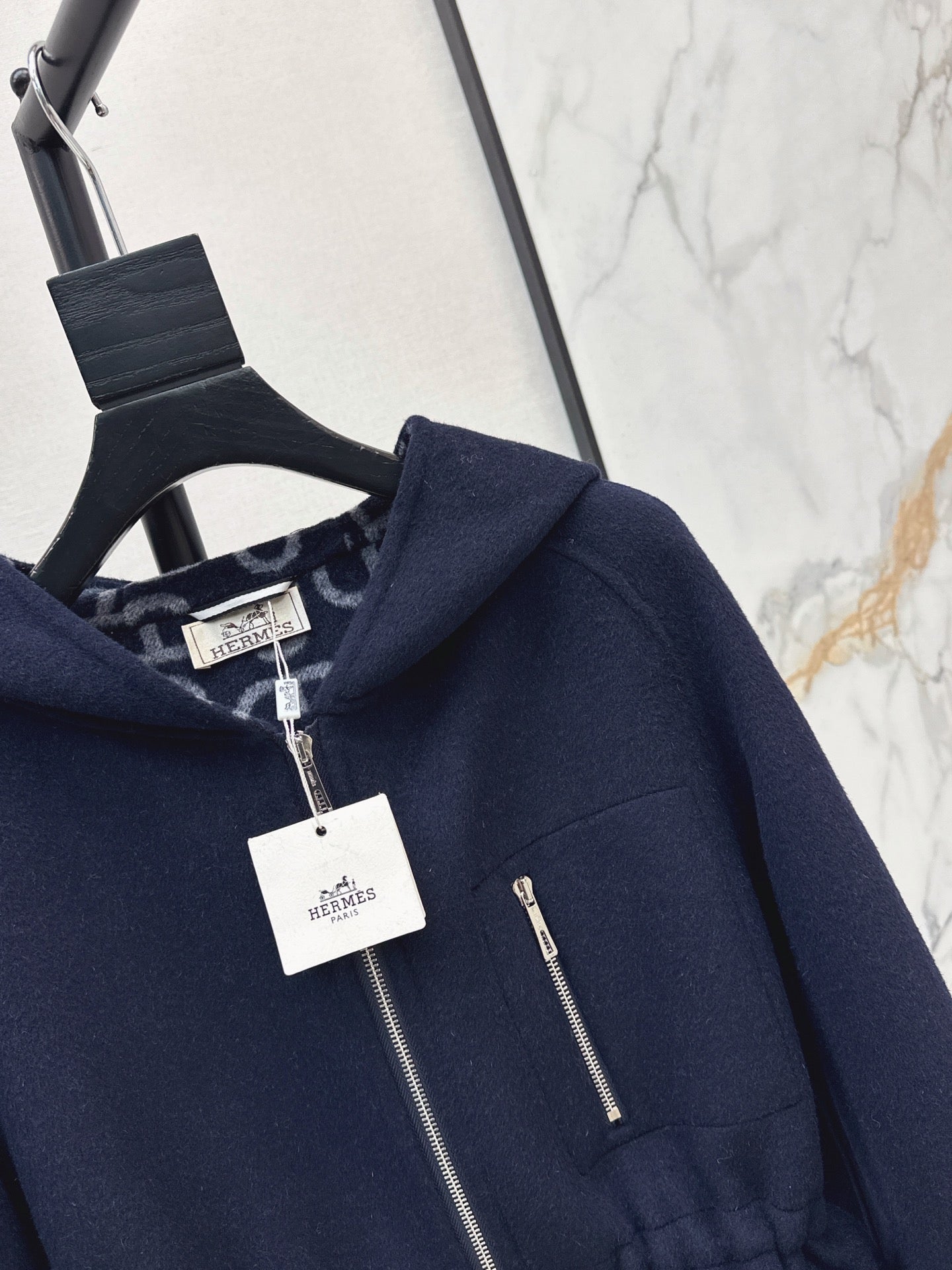 26FW New Reversible Cashmere Long Hooded Coat with Drawstring Waist 🖤