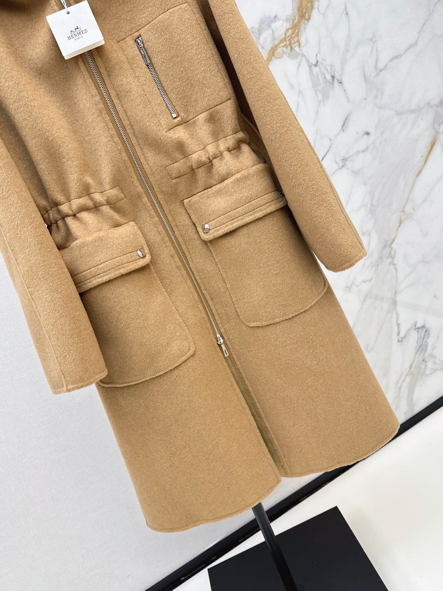 26FW New Reversible Cashmere Long Hooded Coat with Drawstring Waist 🖤