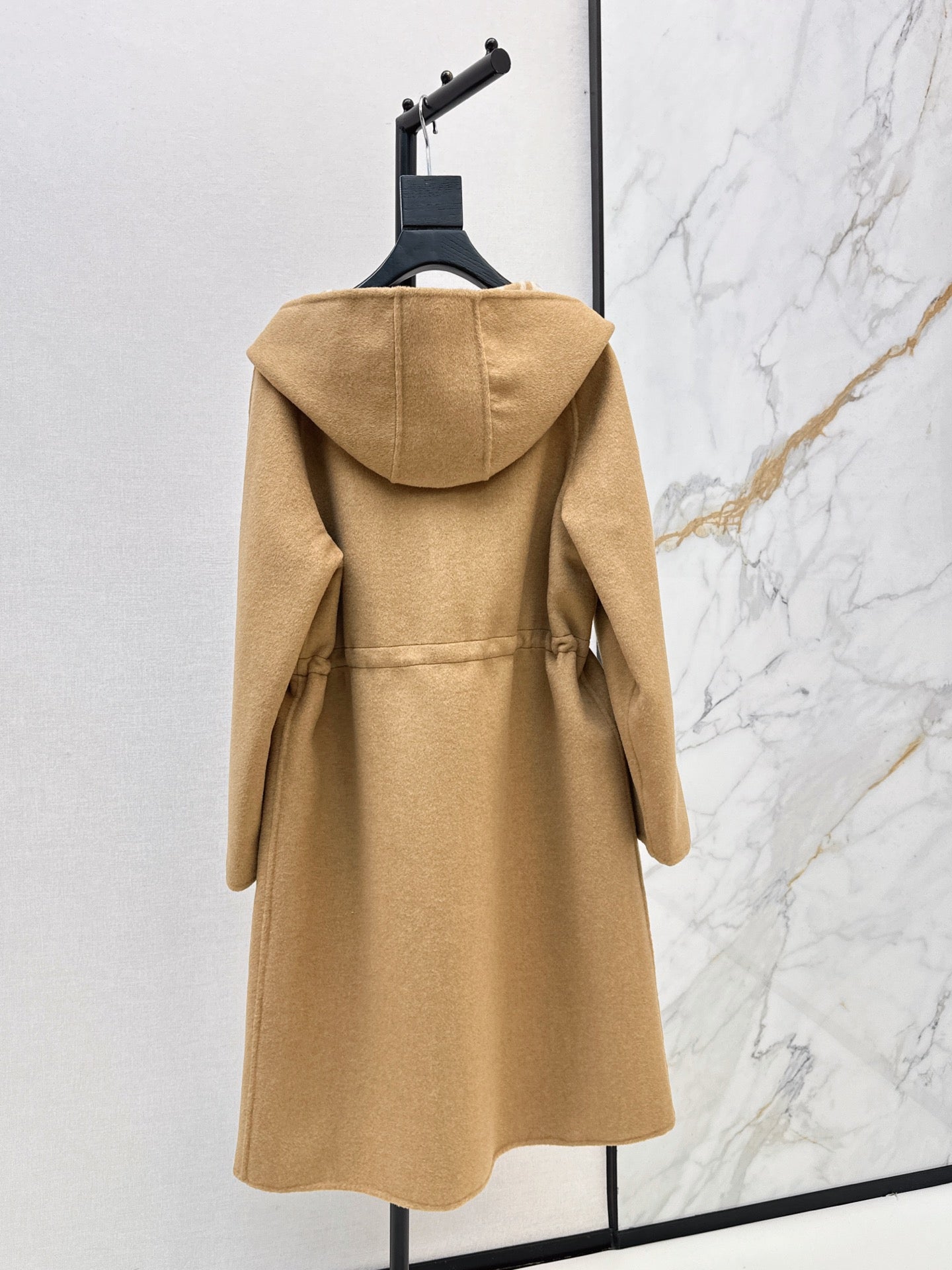 26FW New Reversible Cashmere Long Hooded Coat with Drawstring Waist 🖤
