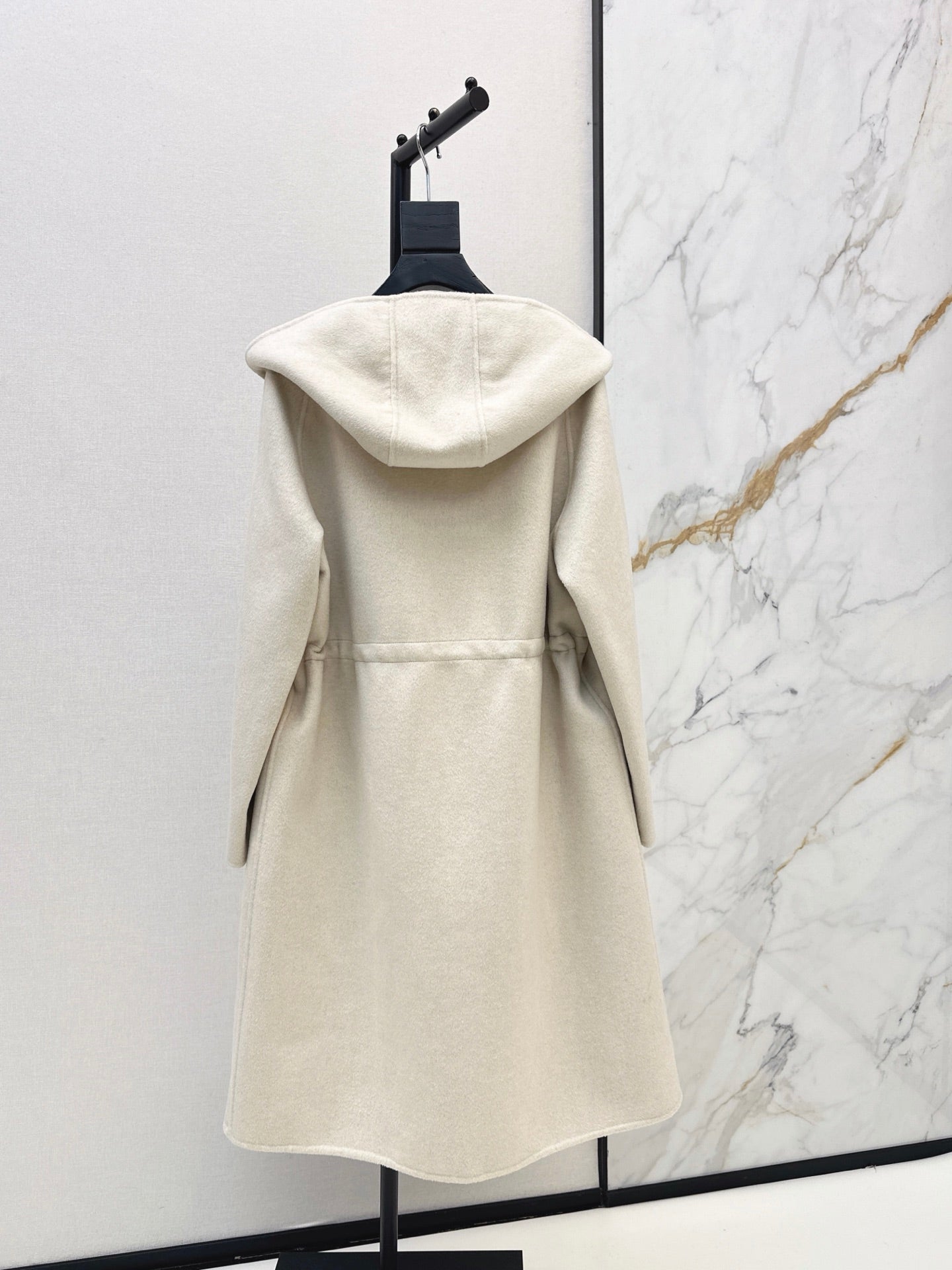 26FW New Reversible Cashmere Long Hooded Coat with Drawstring Waist 🖤