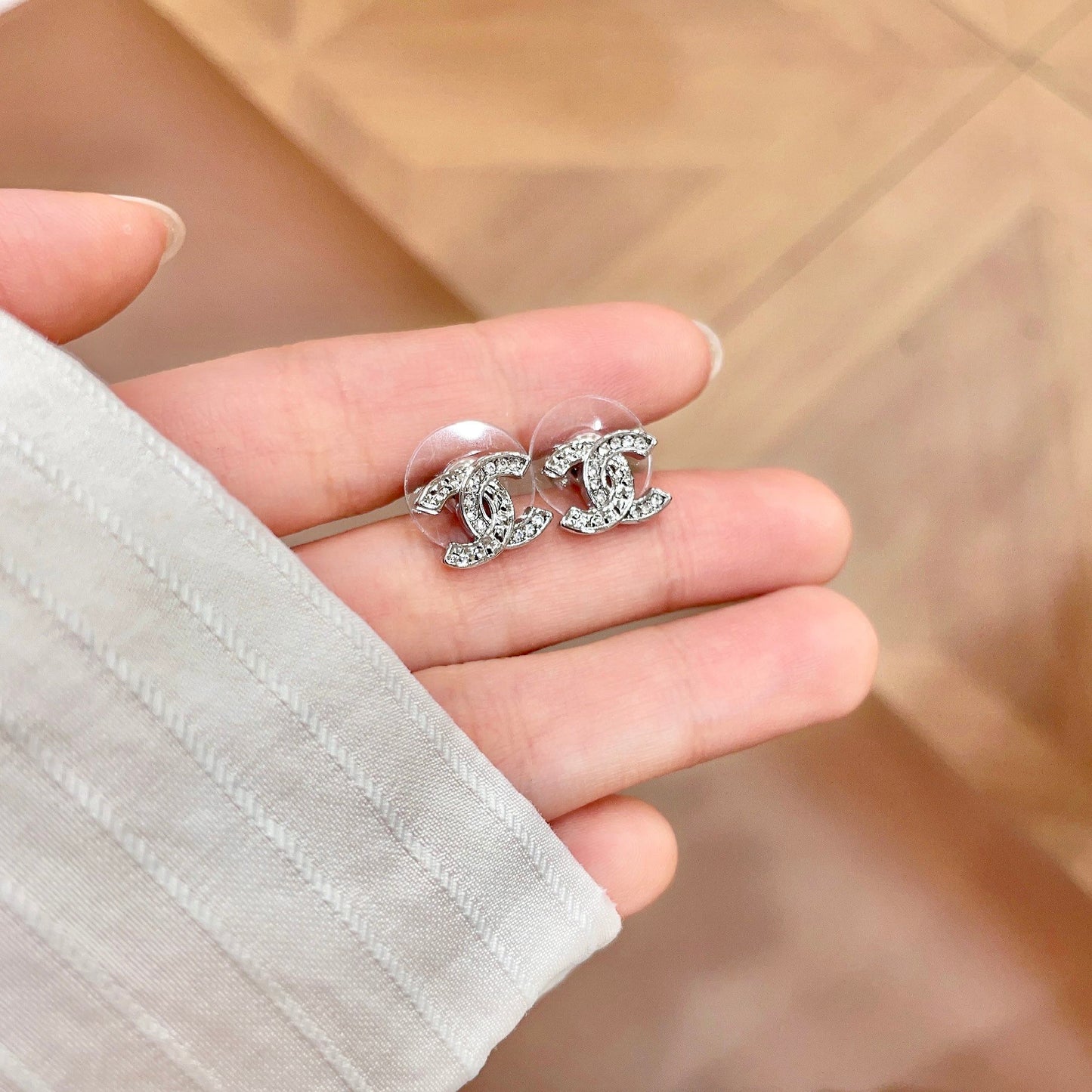 26FW New Double-C Logo Stud Earrings