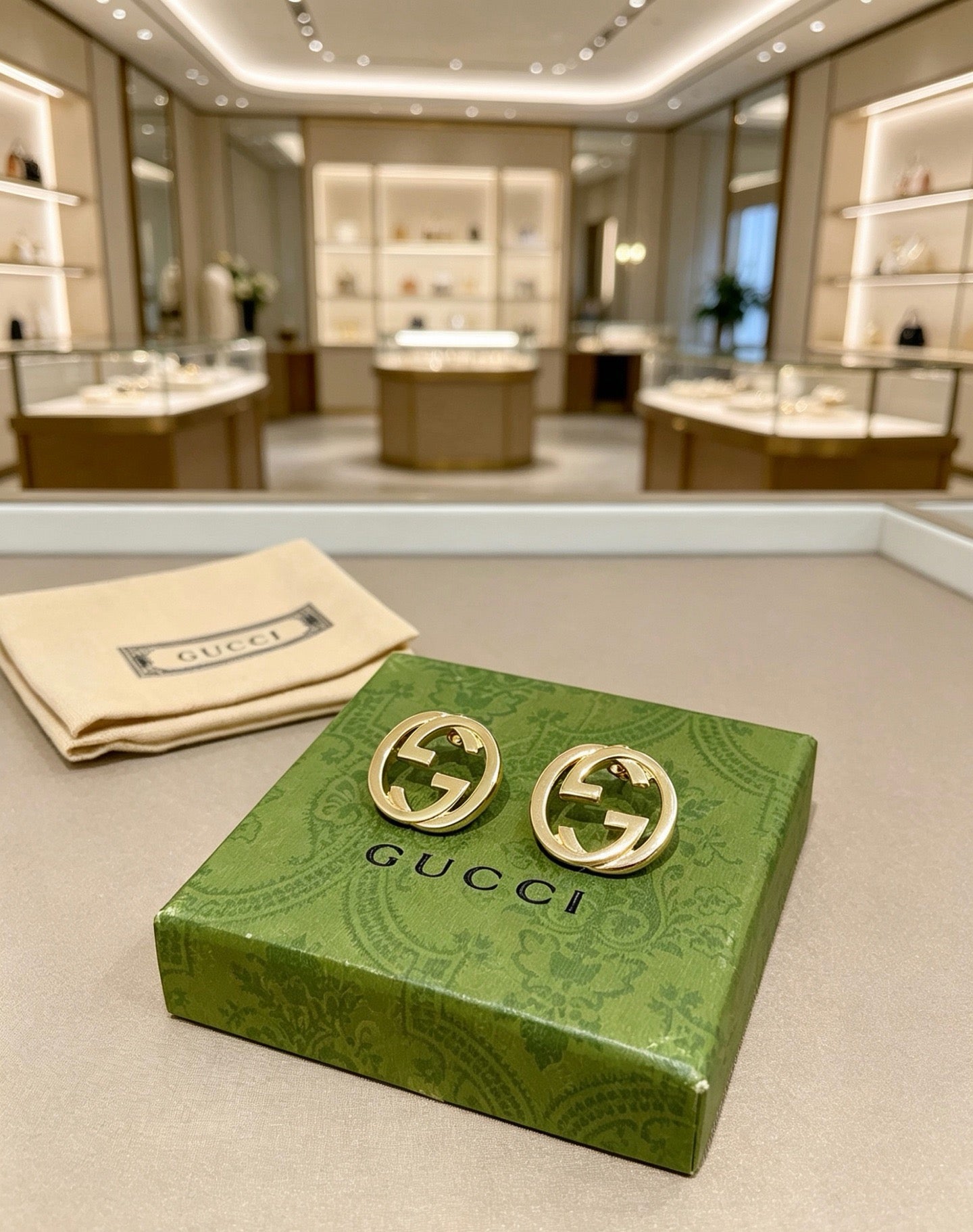 26FW New Retro Classic Series Celebrity-Style Stud Earrings