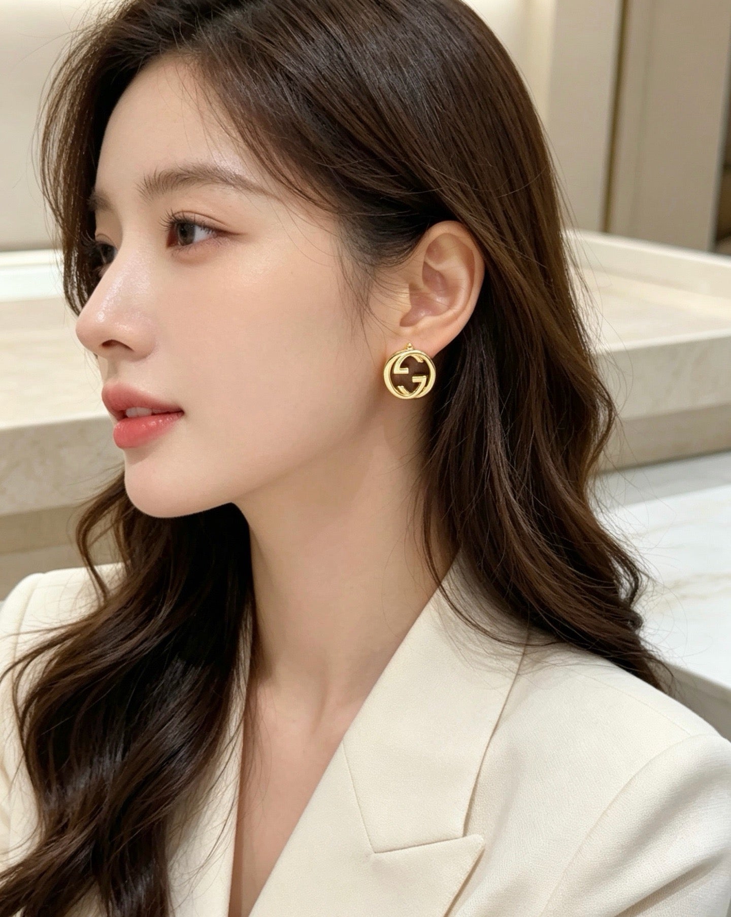 26FW New Retro Classic Series Celebrity-Style Stud Earrings