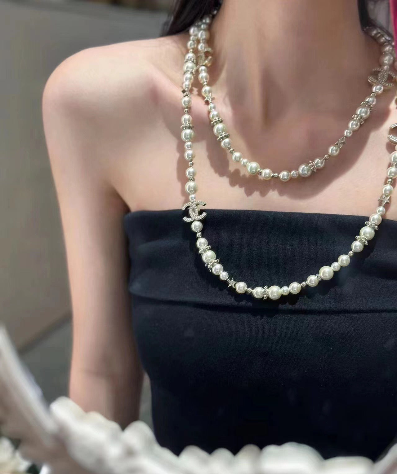 26FW New Double-C Pearl Necklace