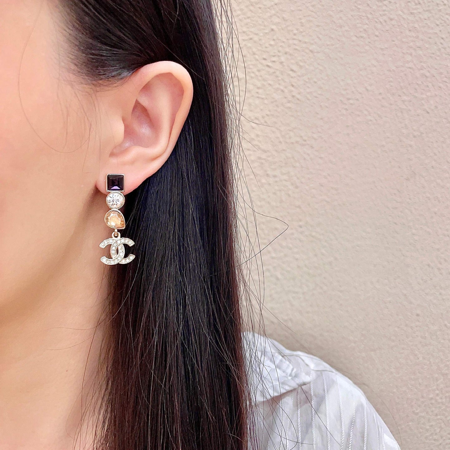 26FW New Double-C Stud Earrings