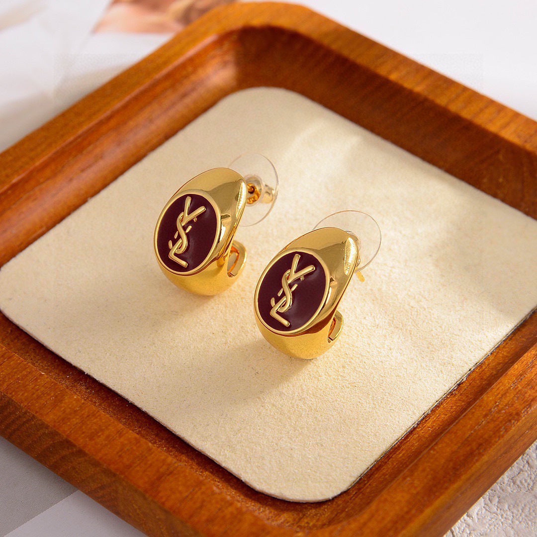 26FW New Letter Stud Earrings