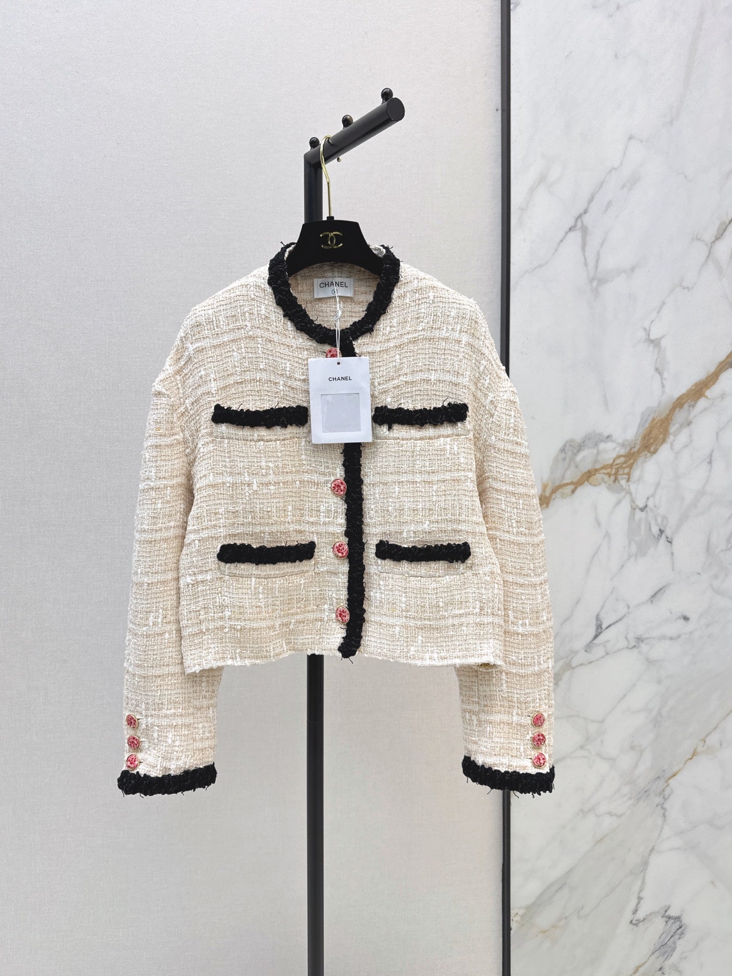26FW New Cropped Tweed Jacket with Trim 🖤