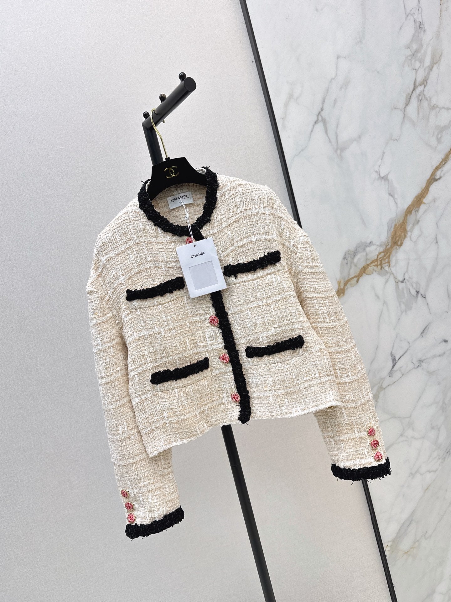 26FW New Cropped Tweed Jacket with Trim 🖤