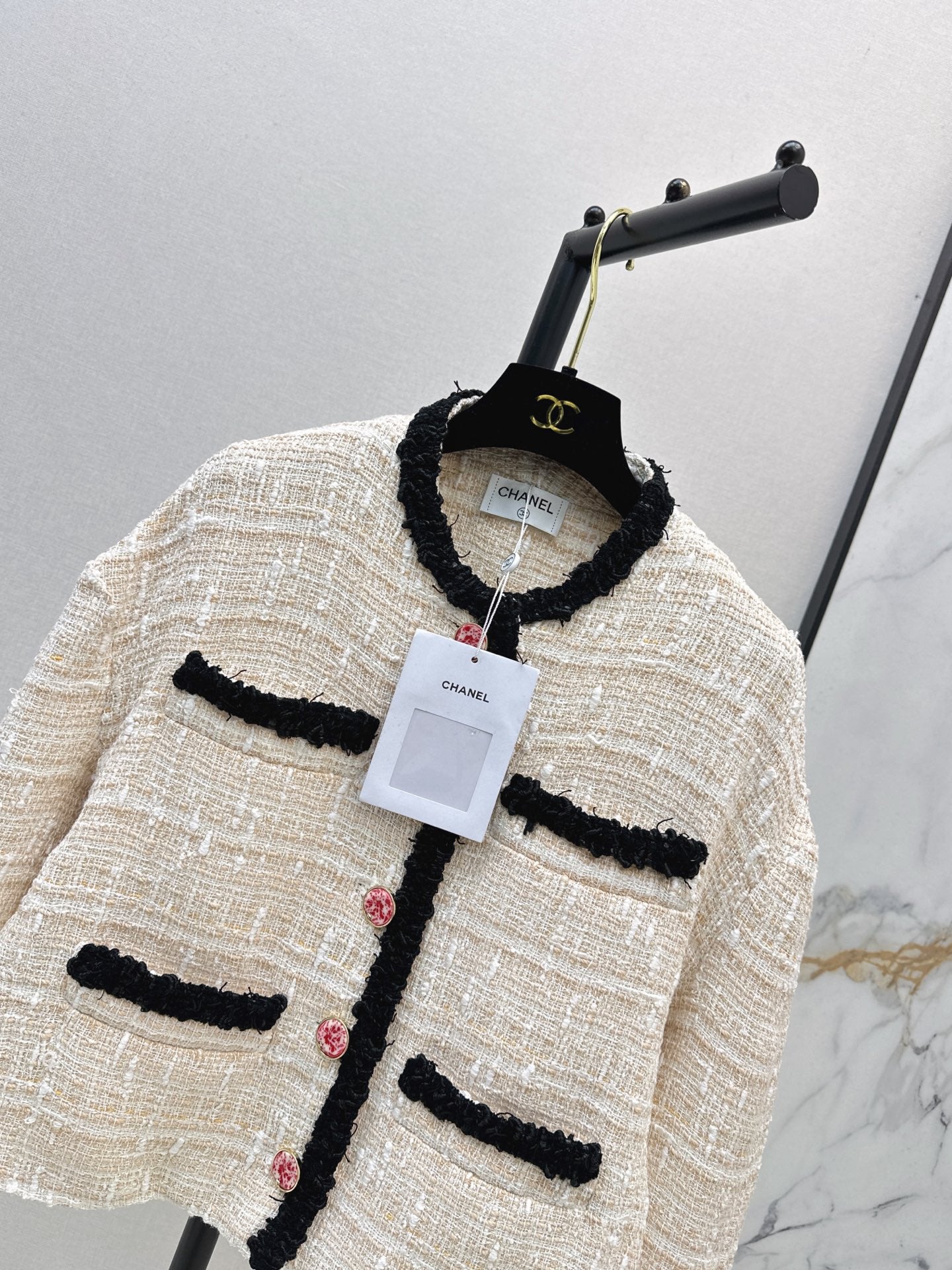 26FW New Cropped Tweed Jacket with Trim 🖤