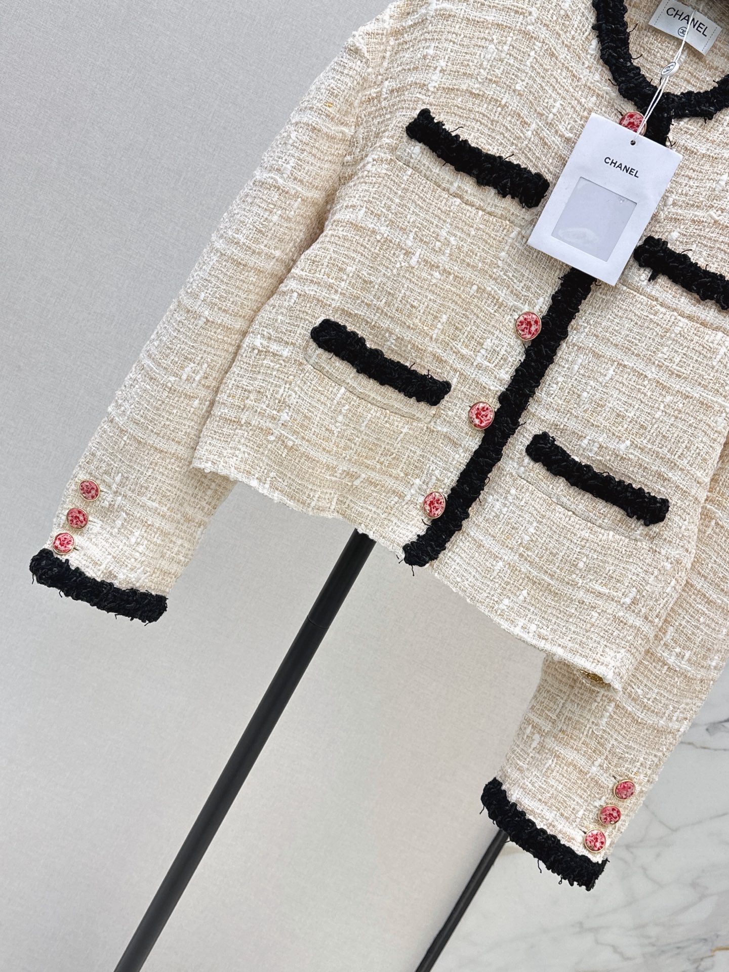 26FW New Cropped Tweed Jacket with Trim 🖤