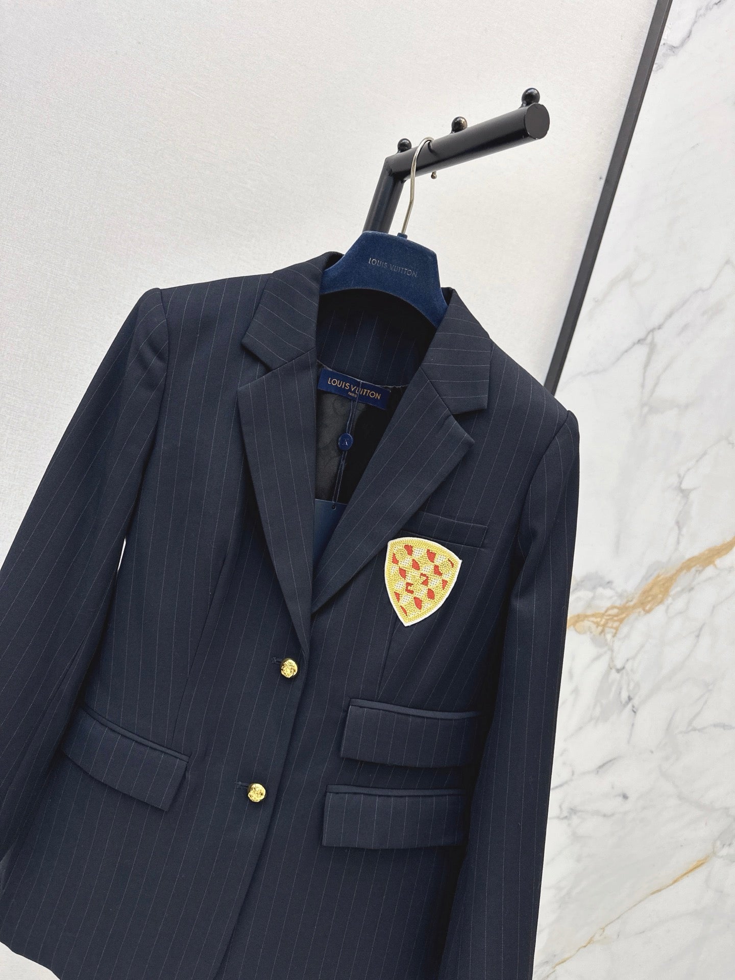 🔥Highest Quality🔥26FW New Striped Badge Blazer 🖤
