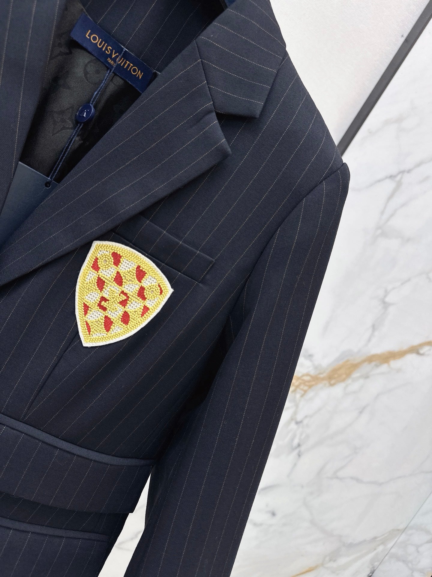 🔥Highest Quality🔥26FW New Striped Badge Blazer 🖤