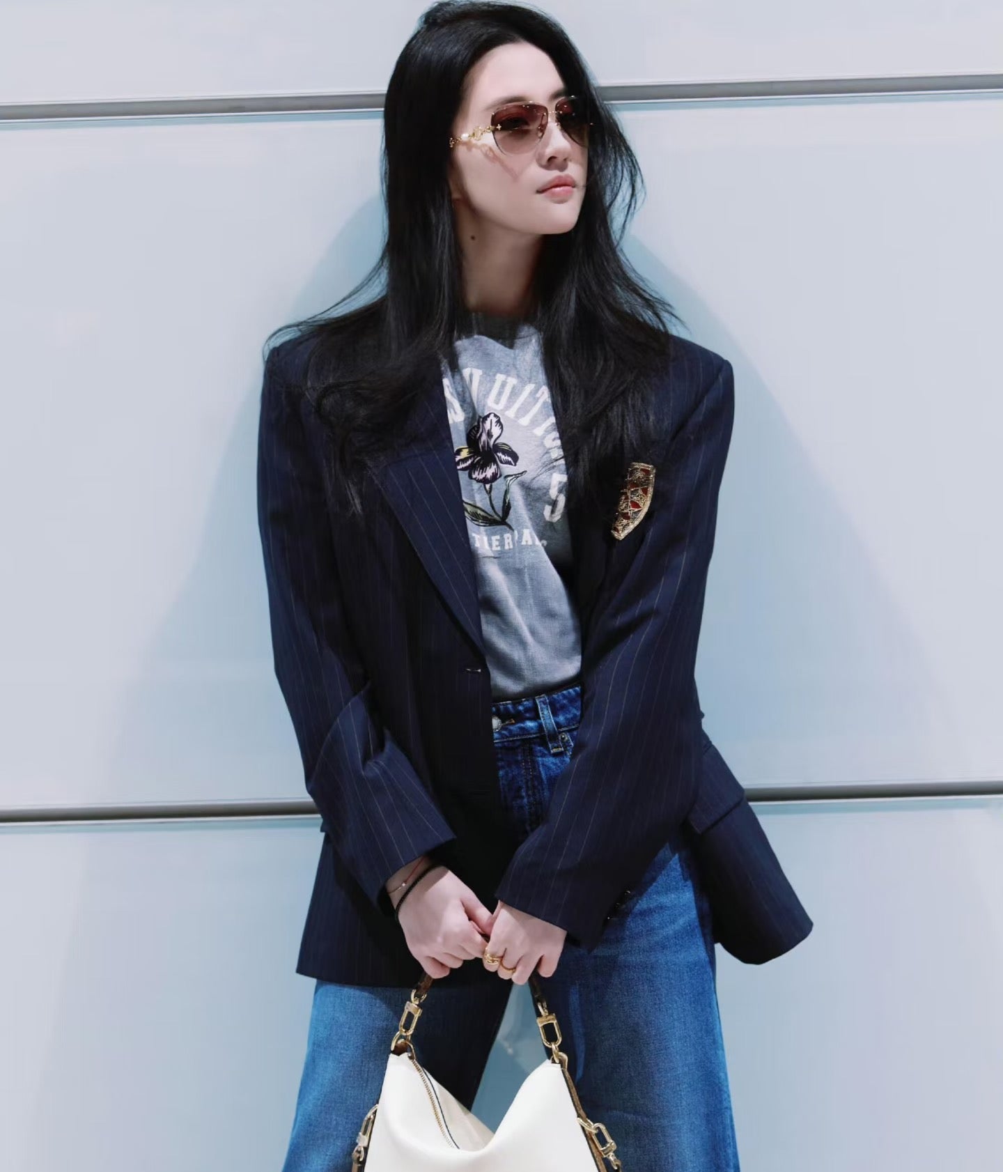 🔥Highest Quality🔥26FW New Striped Badge Blazer 🖤