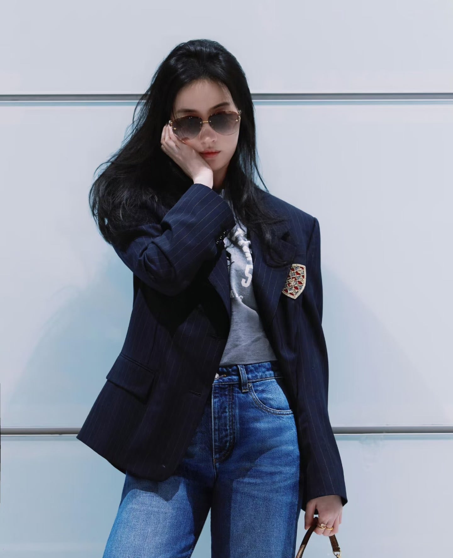 🔥Highest Quality🔥26FW New Striped Badge Blazer 🖤
