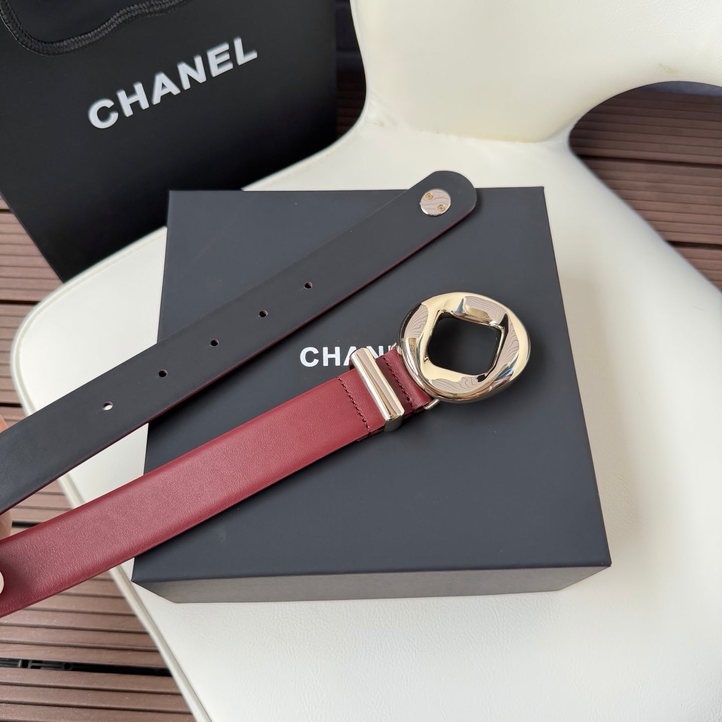 26FW New Double-C Top-Grain Cowhide Belt 30mm