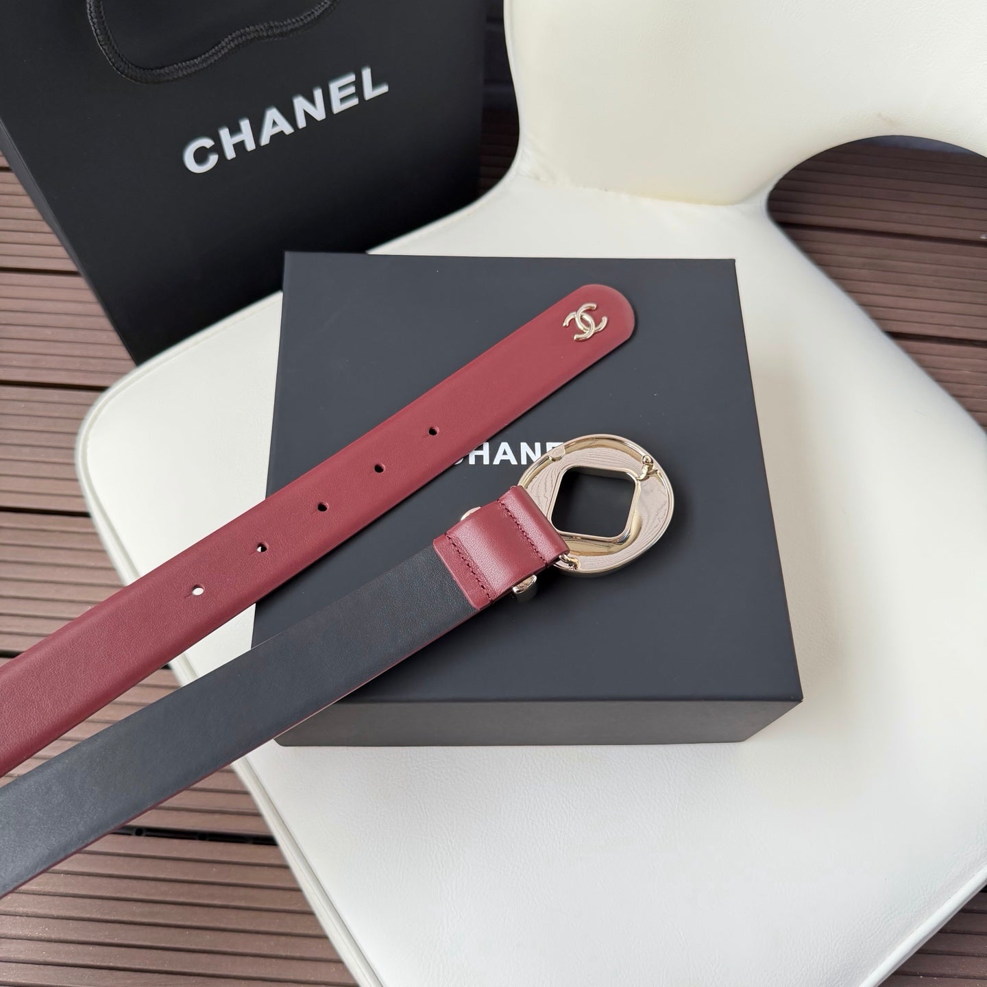 26FW New Double-C Top-Grain Cowhide Belt 30mm