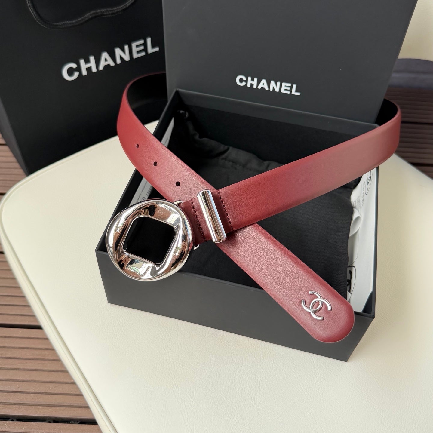 26FW New Double-C Top-Grain Cowhide Belt 30mm