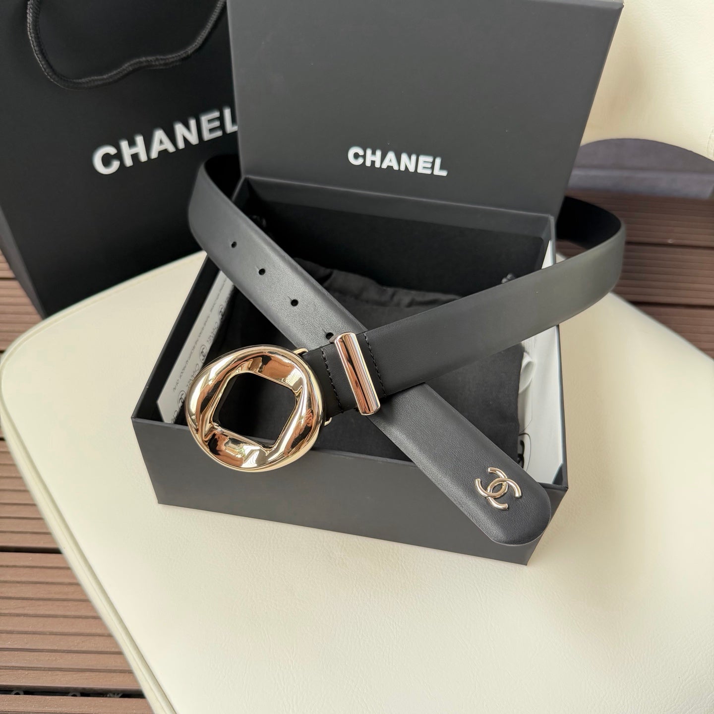 26FW New Double-C Top-Grain Cowhide Belt 30mm