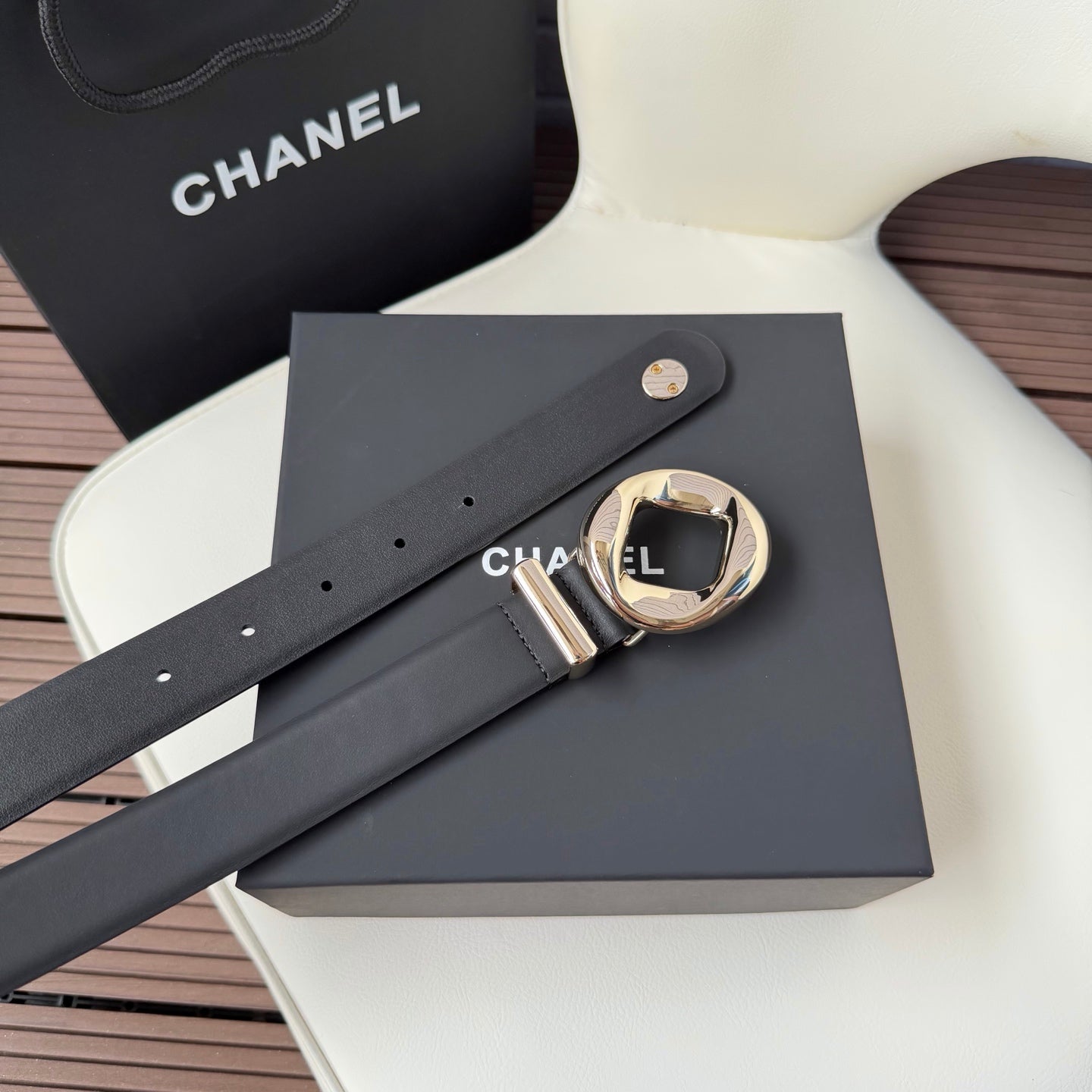 26FW New Double-C Top-Grain Cowhide Belt 30mm
