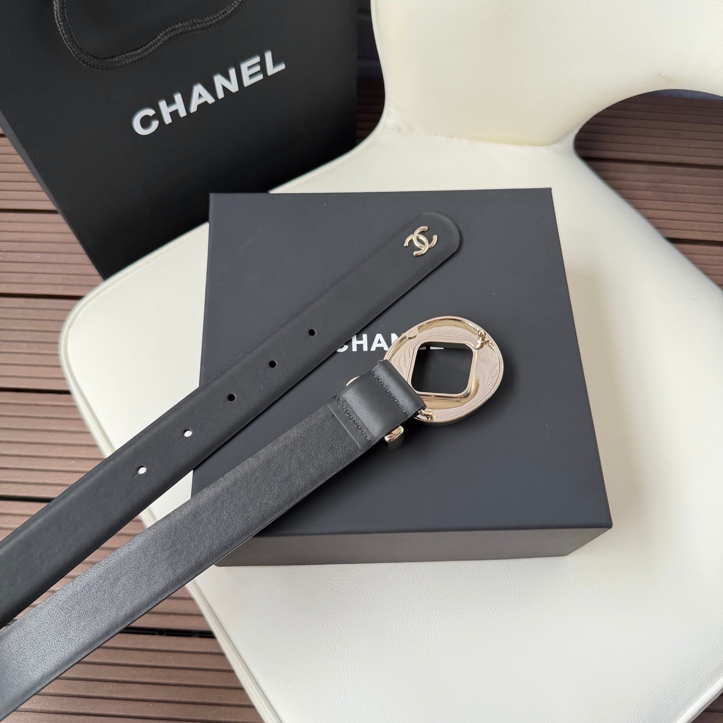 26FW New Double-C Top-Grain Cowhide Belt 30mm