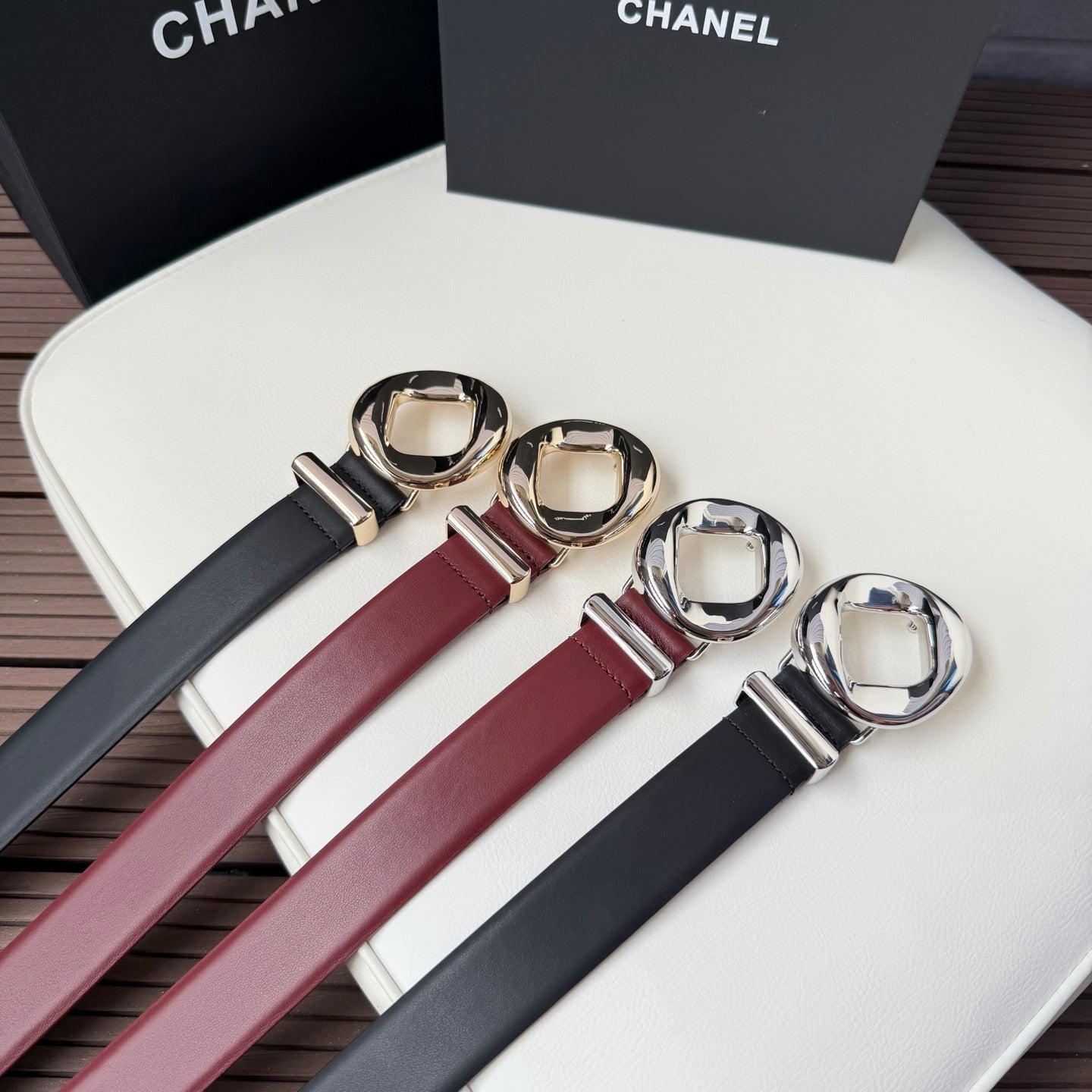 26FW New Double-C Top-Grain Cowhide Belt 30mm